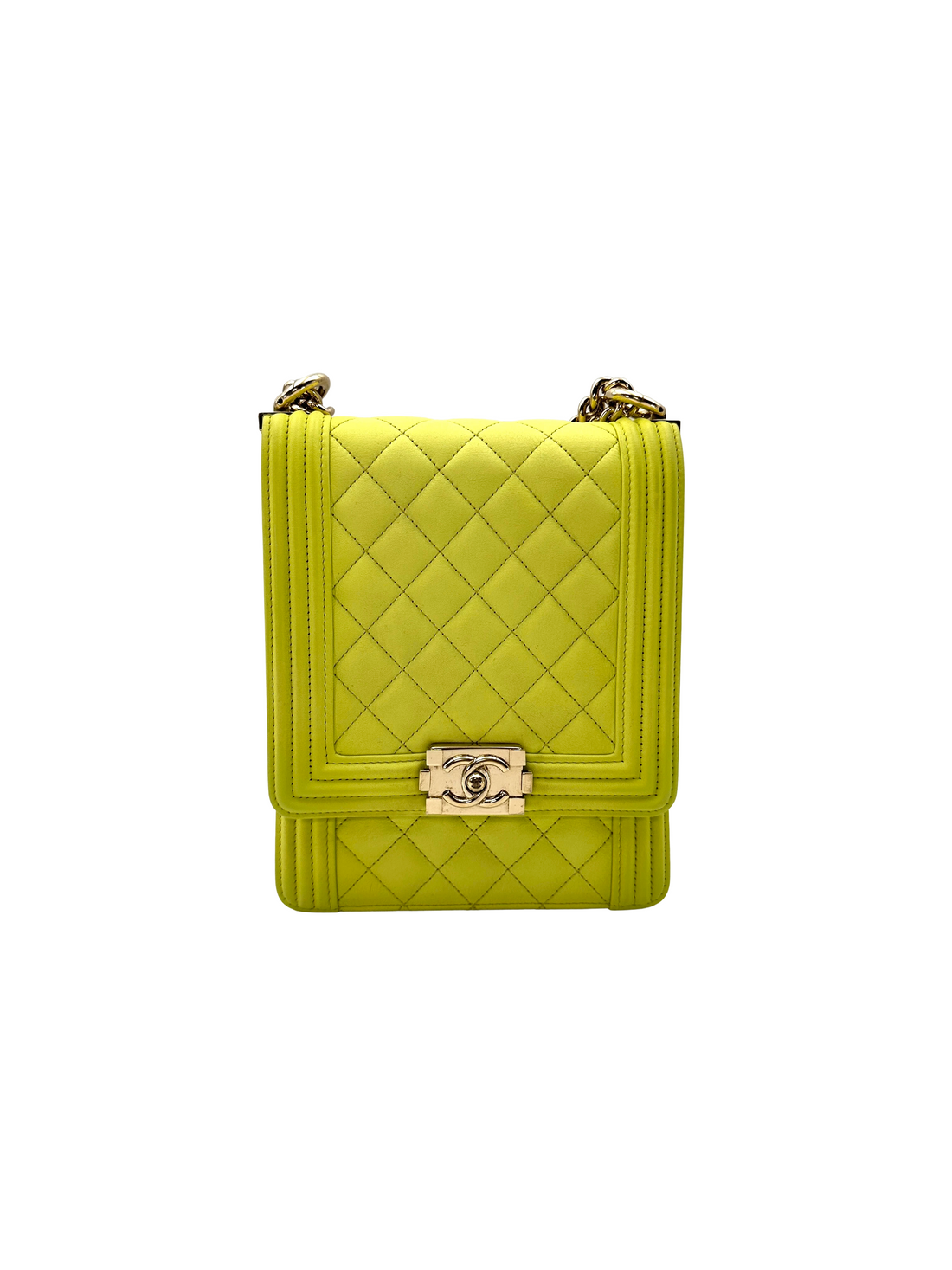 Chanel North South LeBoy Green Quilted Leather Shoulder Bag(26***25) CC2584