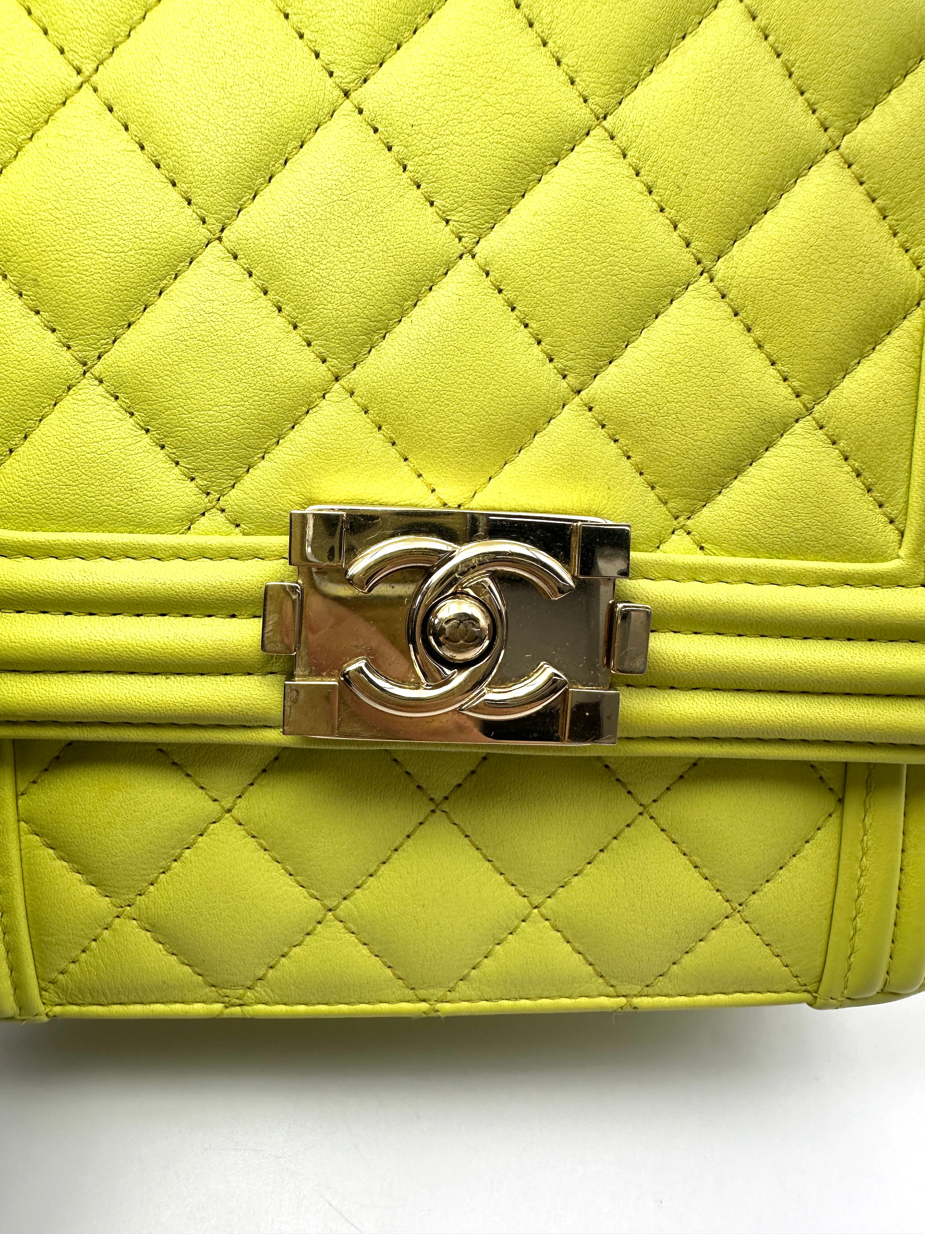 Chanel North South LeBoy Green Quilted Leather Shoulder Bag(26***25) CC2584