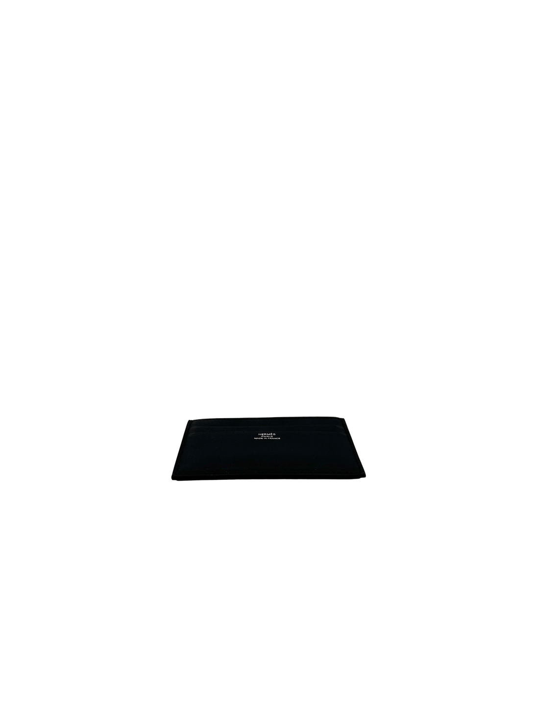 Hermes Citizen Twill Black Leather Card Holder HR188