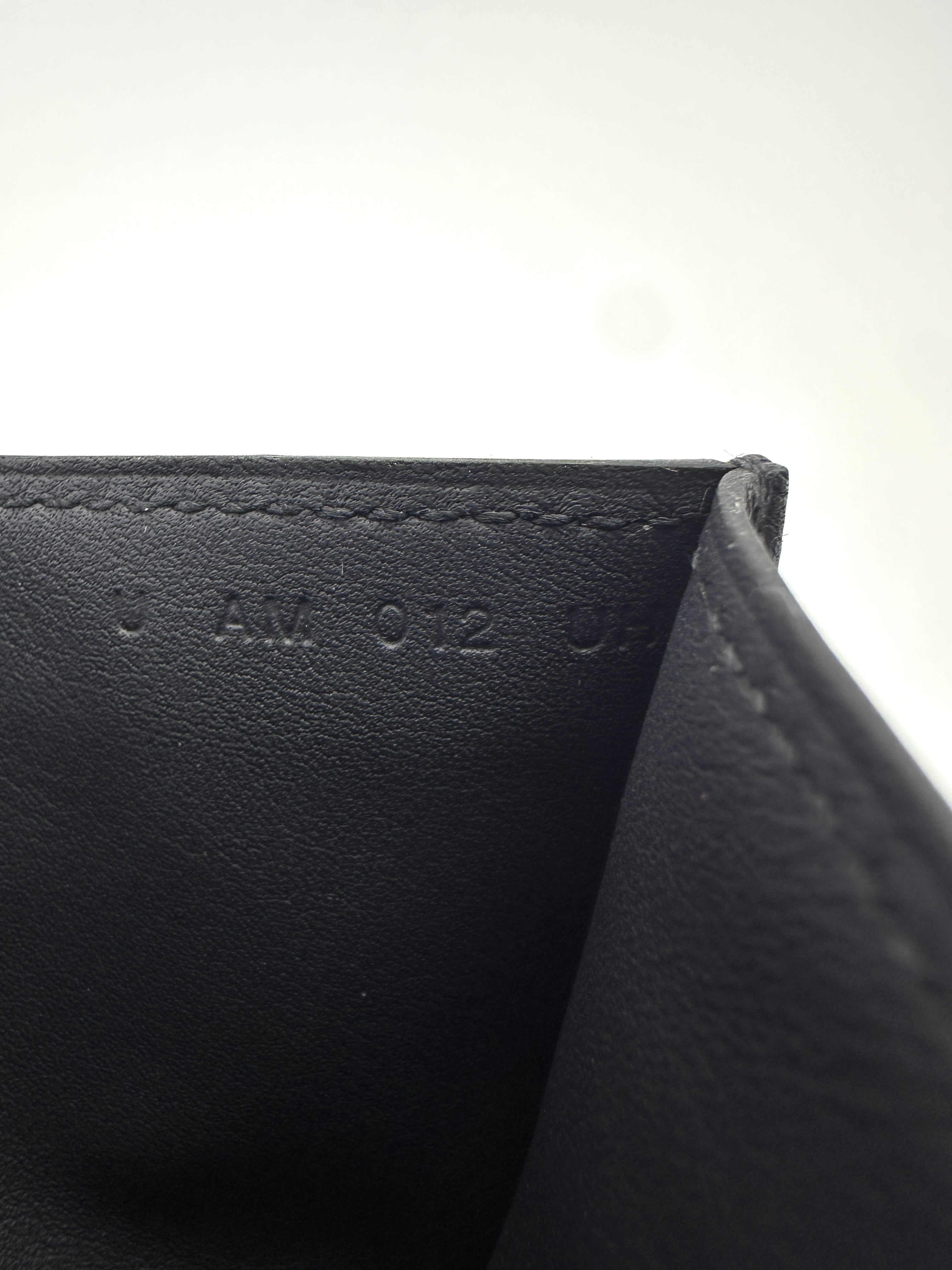 Hermes Citizen Twill Black Leather Card Holder HR188