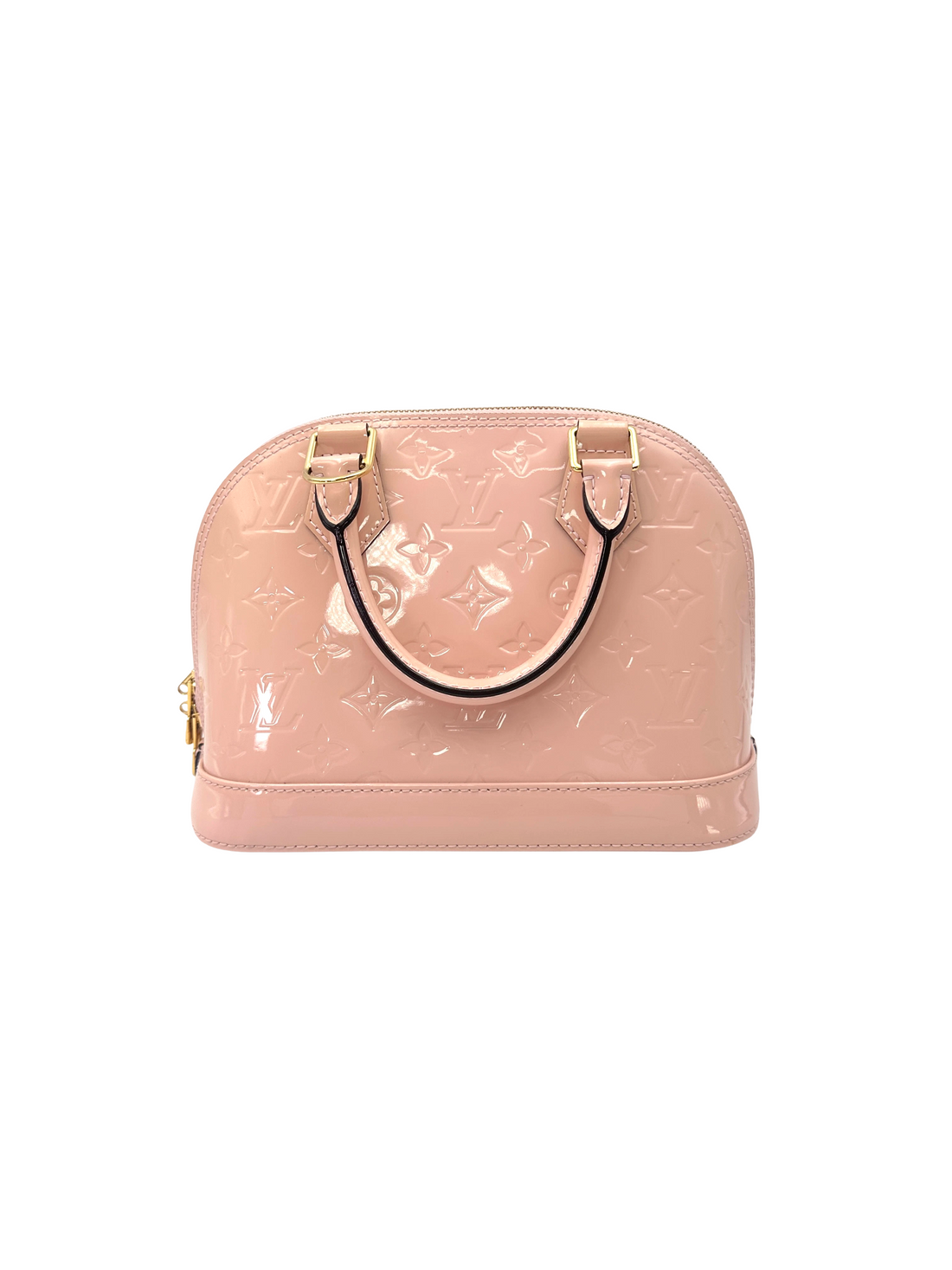 Louis Vuitton Alma Pink Patent Leather Handle Bag LV3378