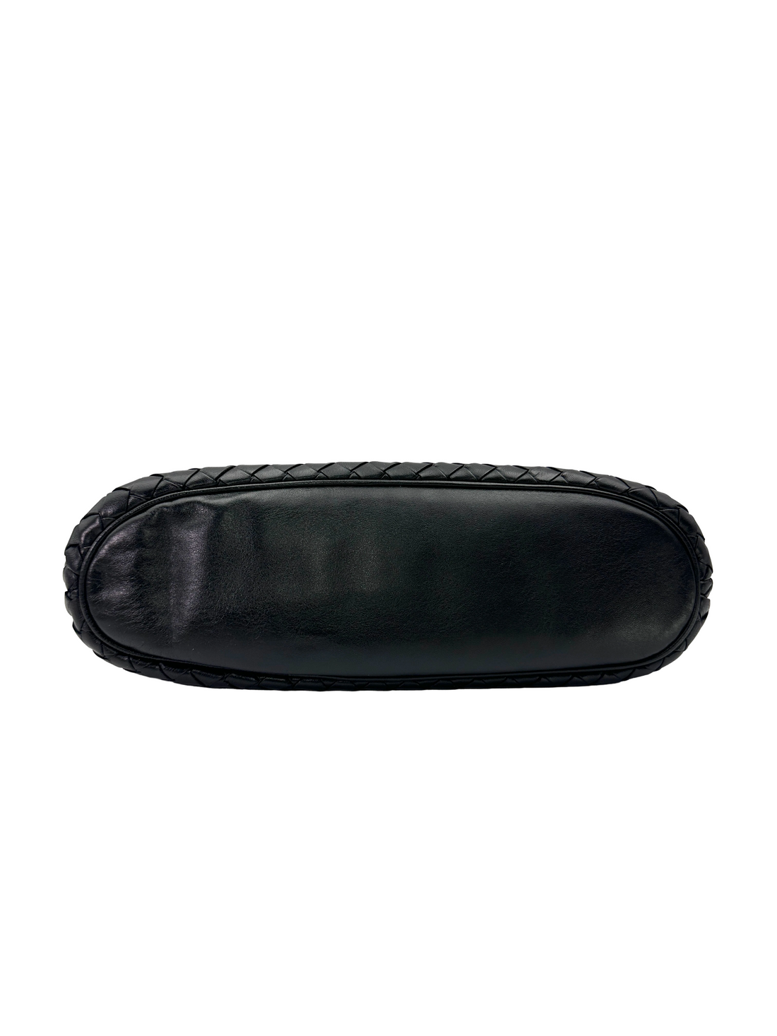 Bottega Veneta Black Intrecciato Leather Top Handle Bag BV146
