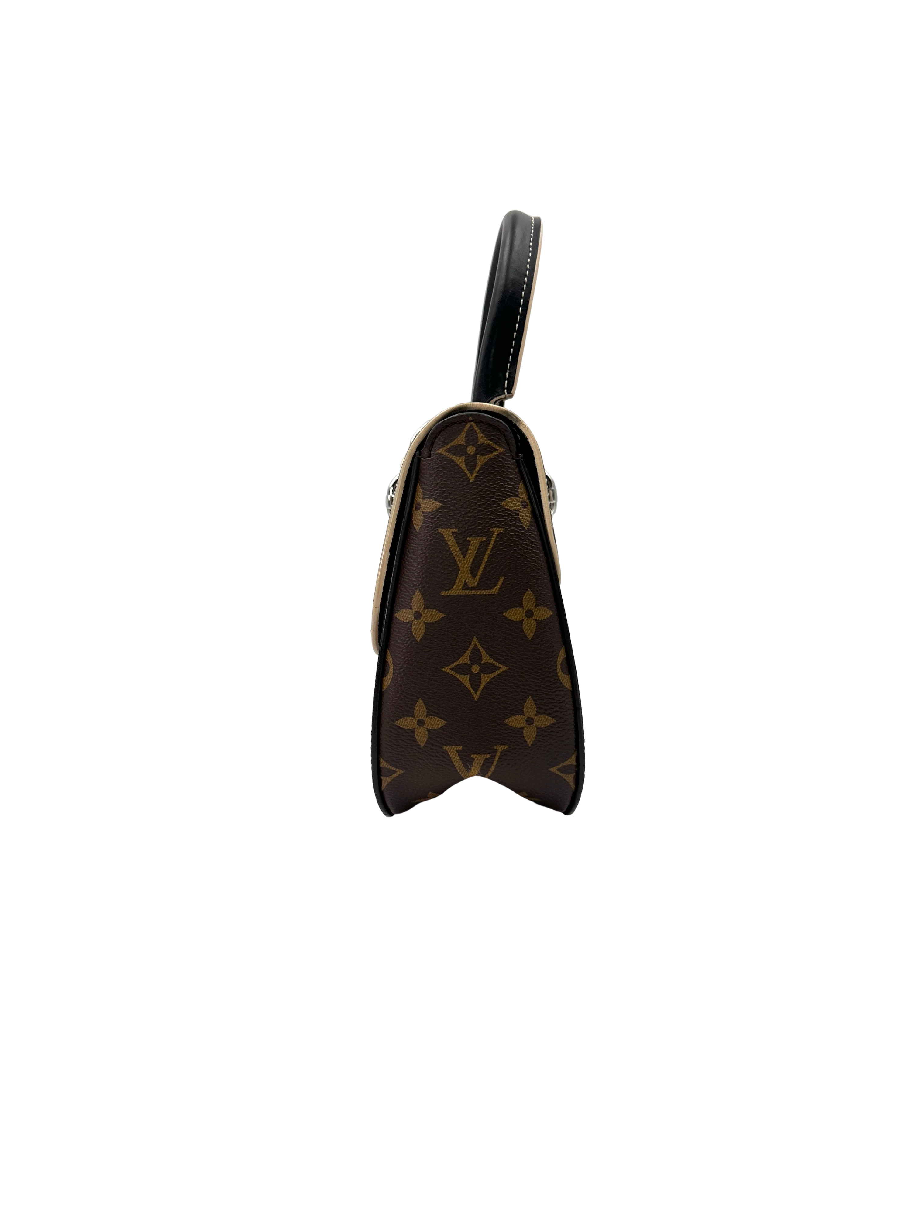 Louis Vuitton Chain-It Monogram Canvas & Black Leather Handle Bag LV3348