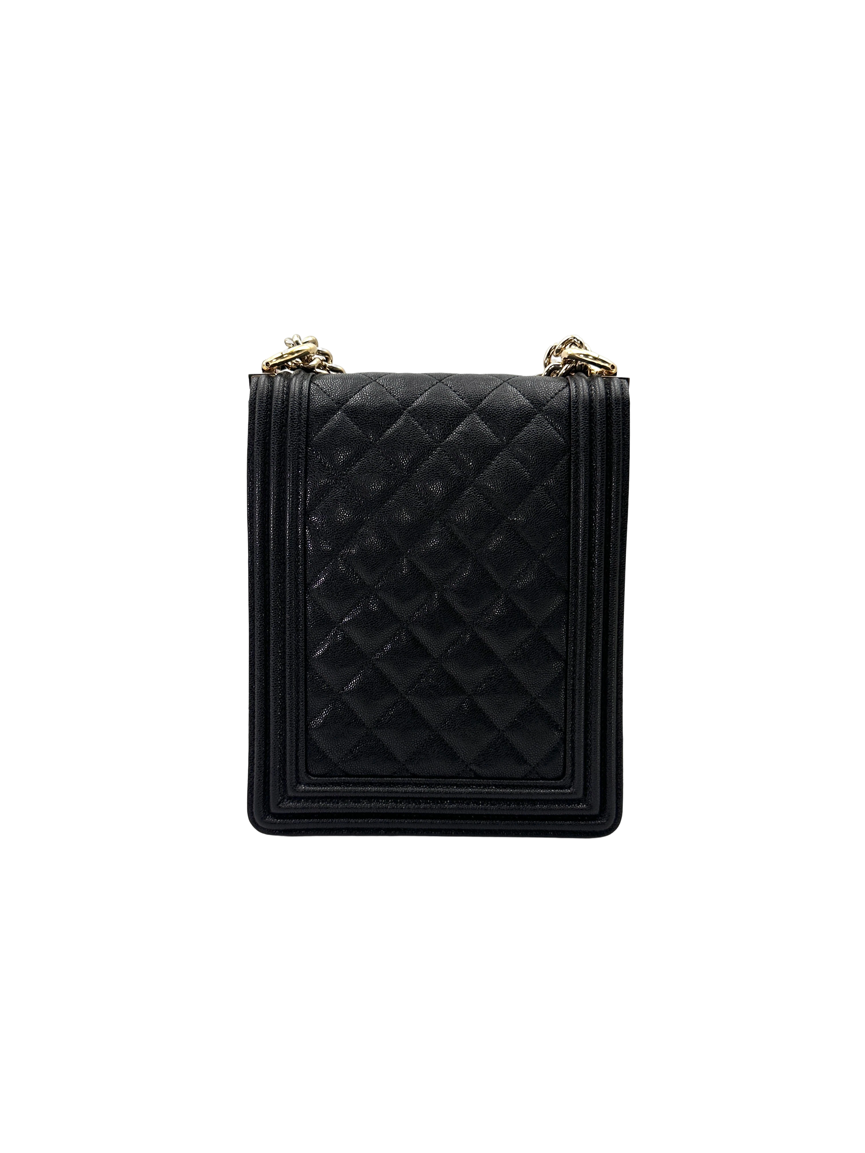 Chanel North South LeBoy Black Quilted Leather Shoulder Bag(28***91) CC2585