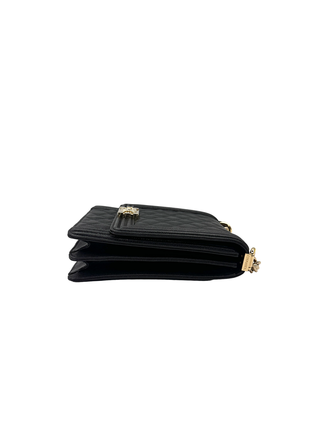 Chanel North South LeBoy Black Quilted Leather Shoulder Bag(28***91) CC2585