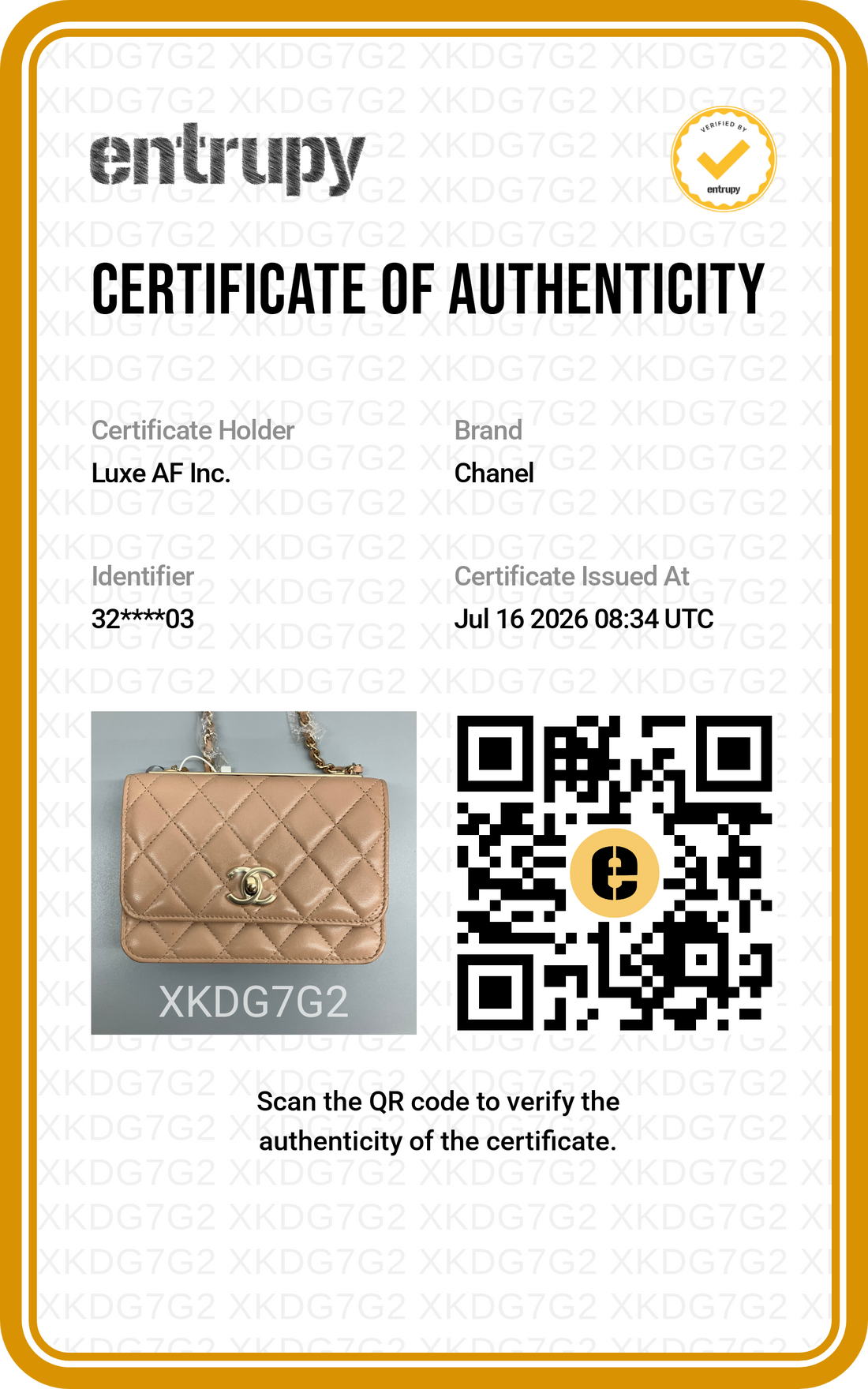 Chanel Trendy CC Beige Quilted Leather Wallet On Chain(32***03) CC2622