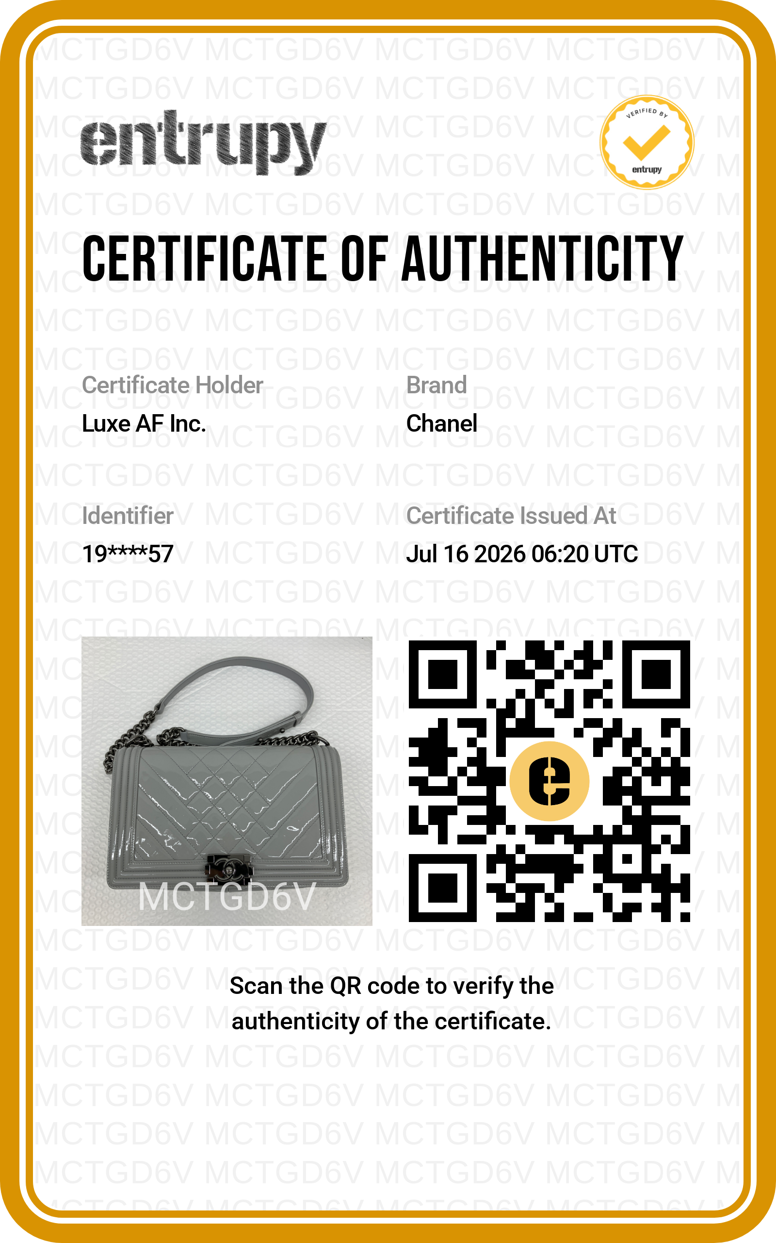 Chanel LeBoy Grey Quilted Patent Leather Flap Bag(19***57) CC2601