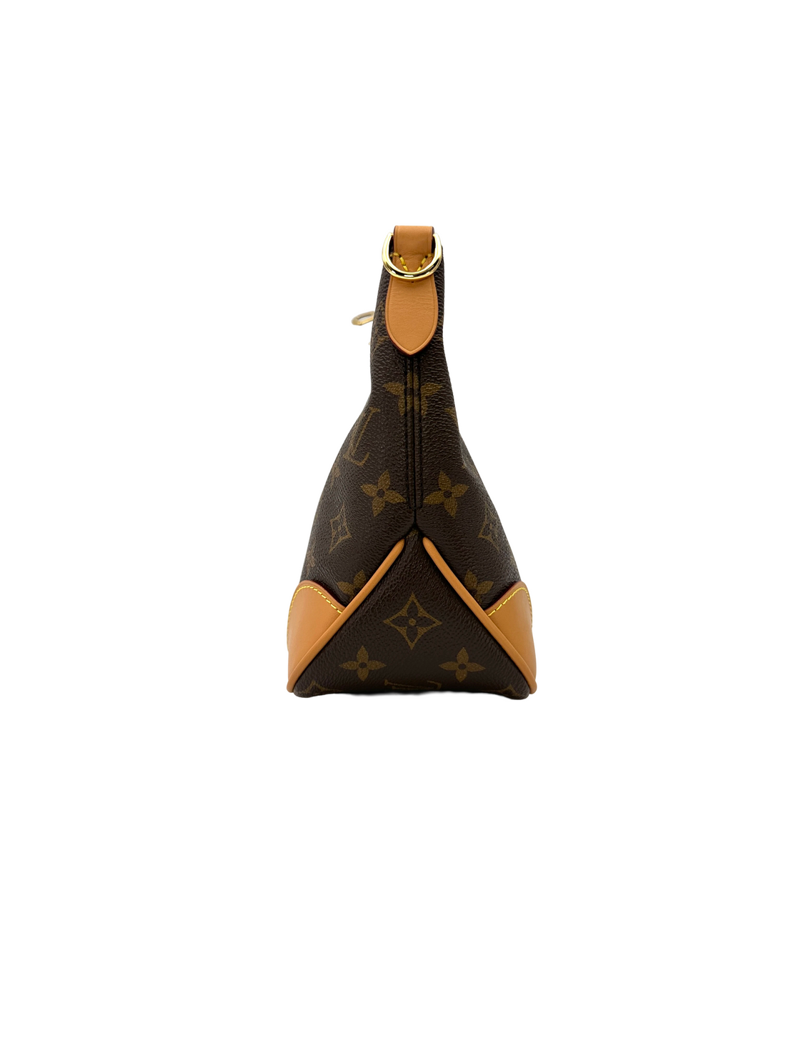 Louis Vuitton Bunlogne Monogram Canvas Shoulder Bag With Brown Cowhide Leather Trim LST