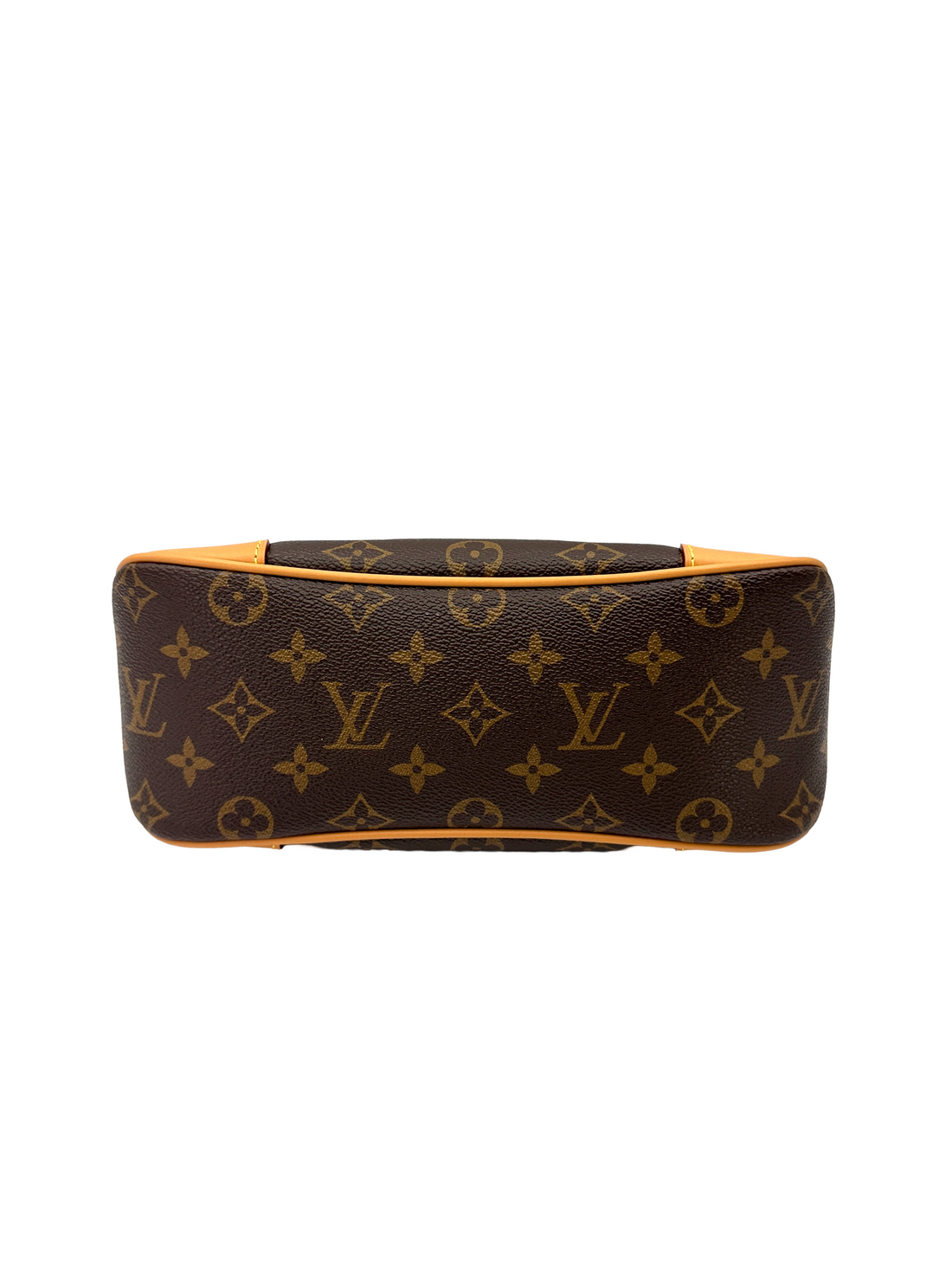 Louis Vuitton Bunlogne Monogram Canvas Shoulder Bag With Brown Cowhide Leather Trim LST