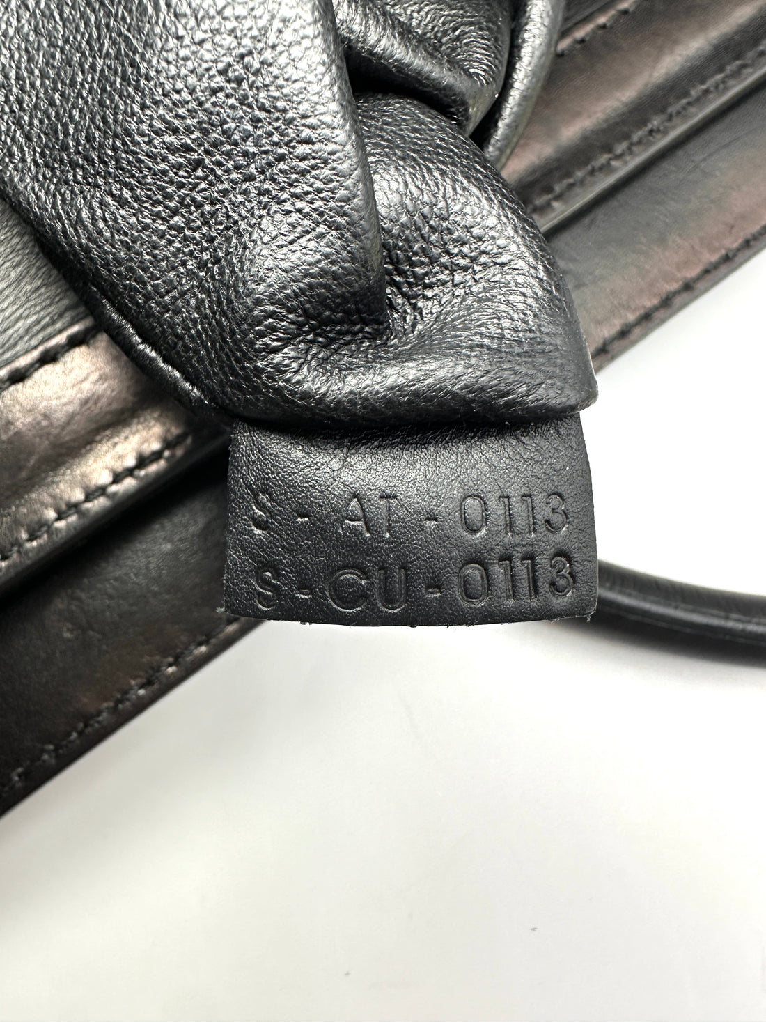 Celine Luggage Black/White Leather Handle Bag CE198