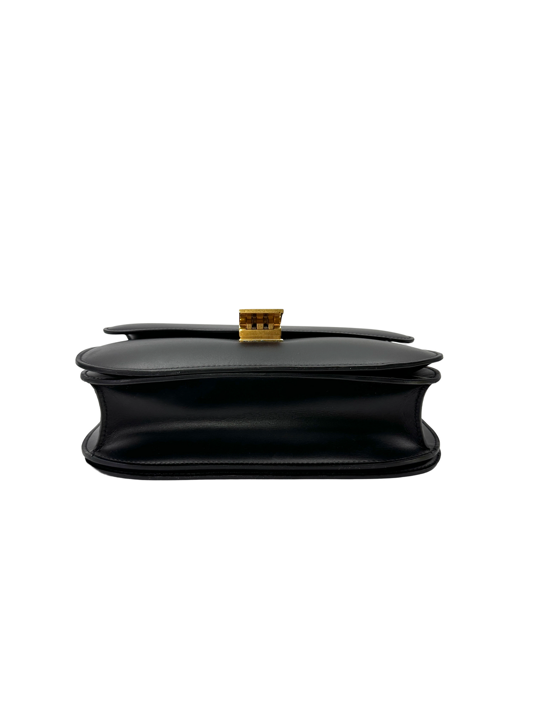 Celine Classic Box Black Smooth Leather Shoulder Bag CE196