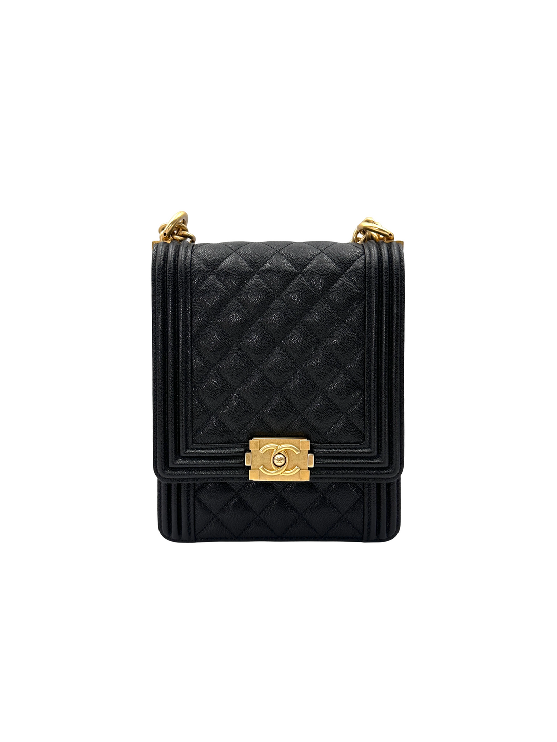 Chanel North South LeBoy Black Quilted Leather Shoulder Bag(28***10) CC2587