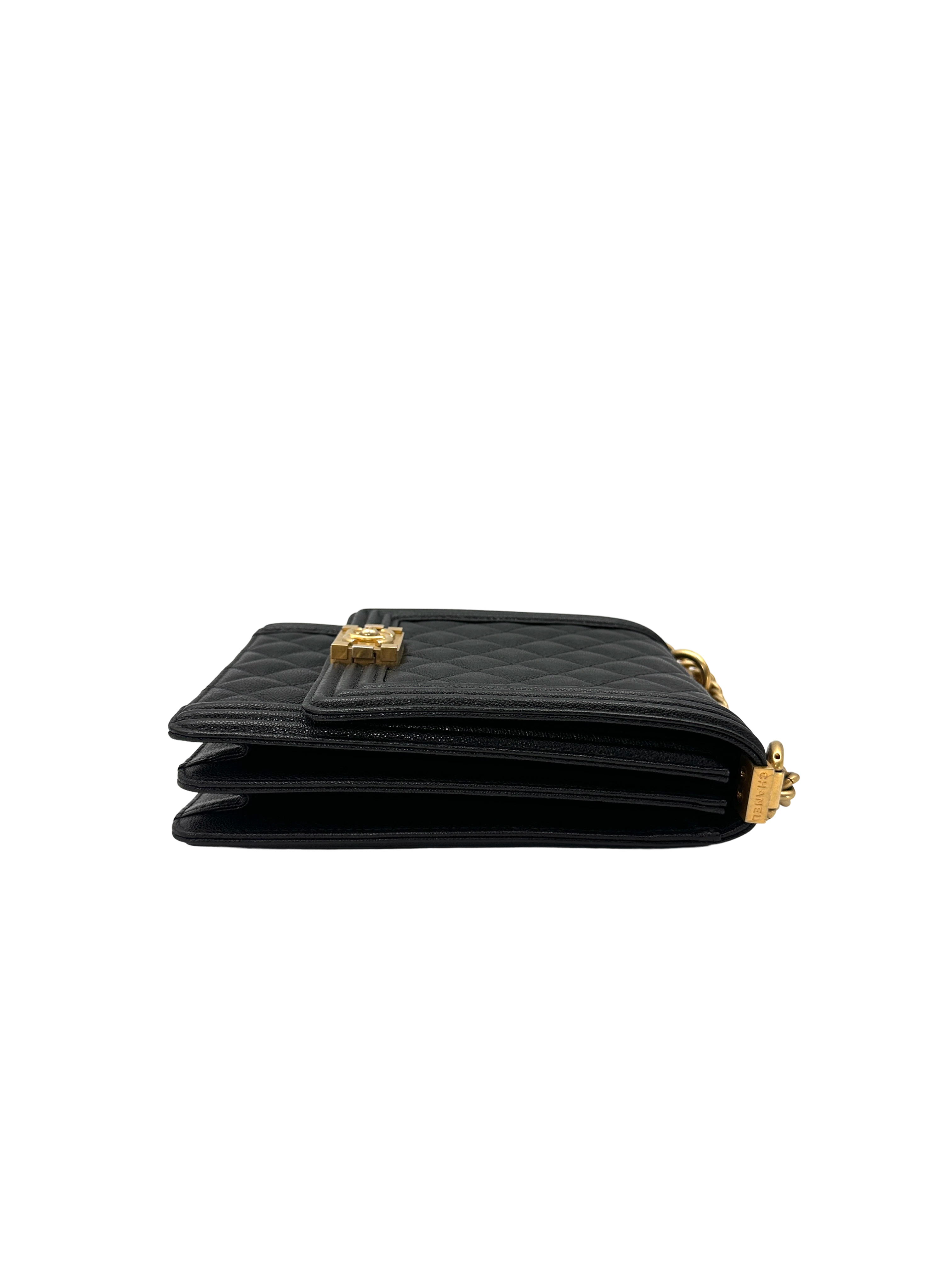 Chanel North South LeBoy Black Quilted Leather Shoulder Bag(28***10) CC2587