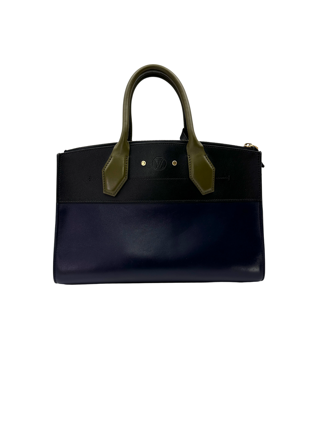Louis Vuitton City Steamer Black Taurillon Leather Handle Bag LV3354