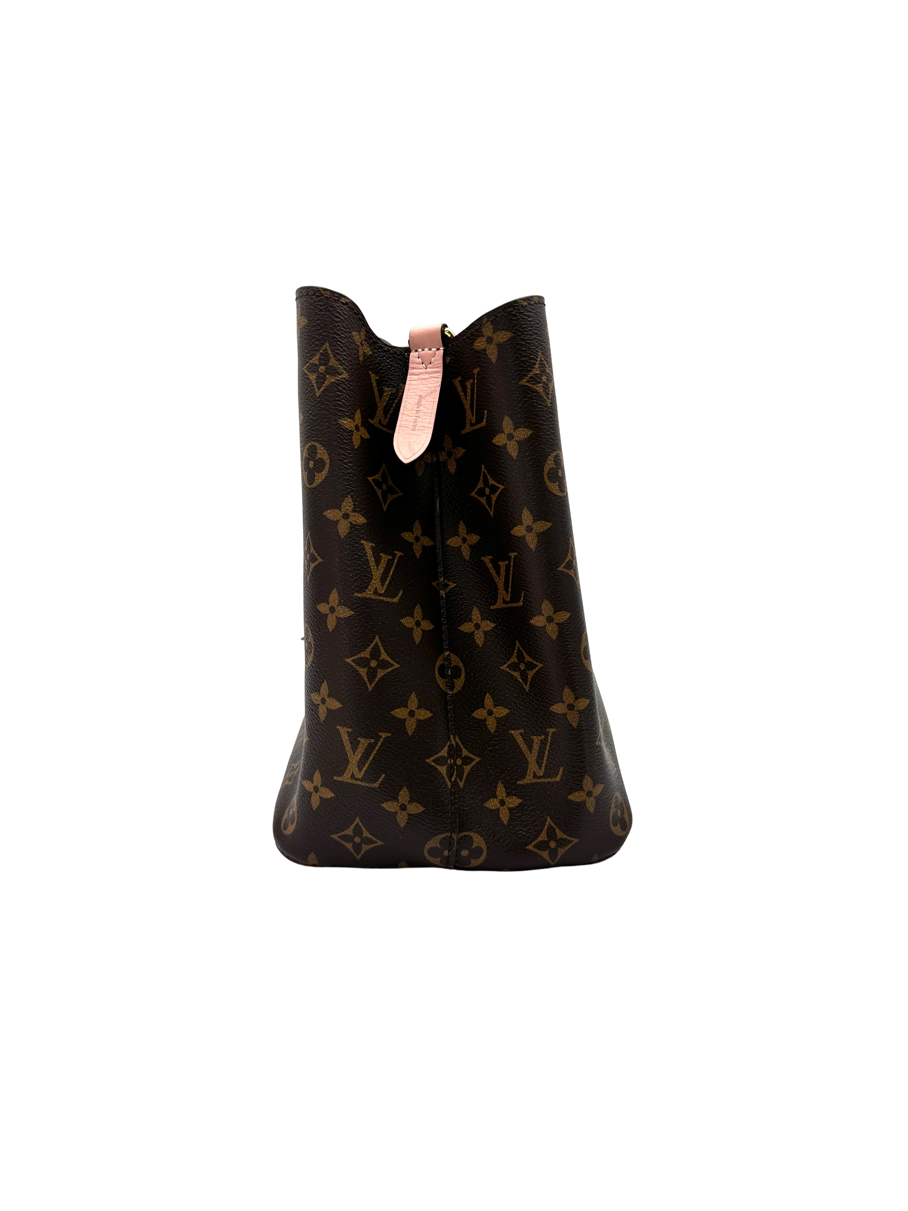 Louis Vuitton Neonoe Monogram Canvas Bucket Bag With Pink Drawstring LV3357
