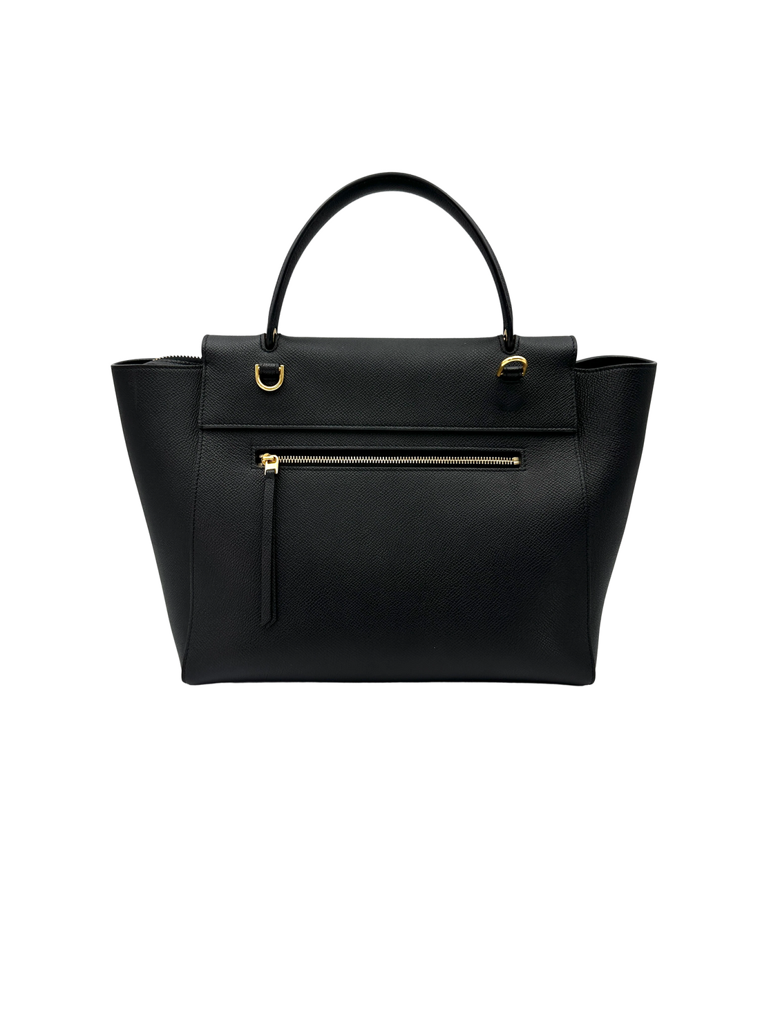Celine Black Leather Medium Size Belt Handle Bag CE195
