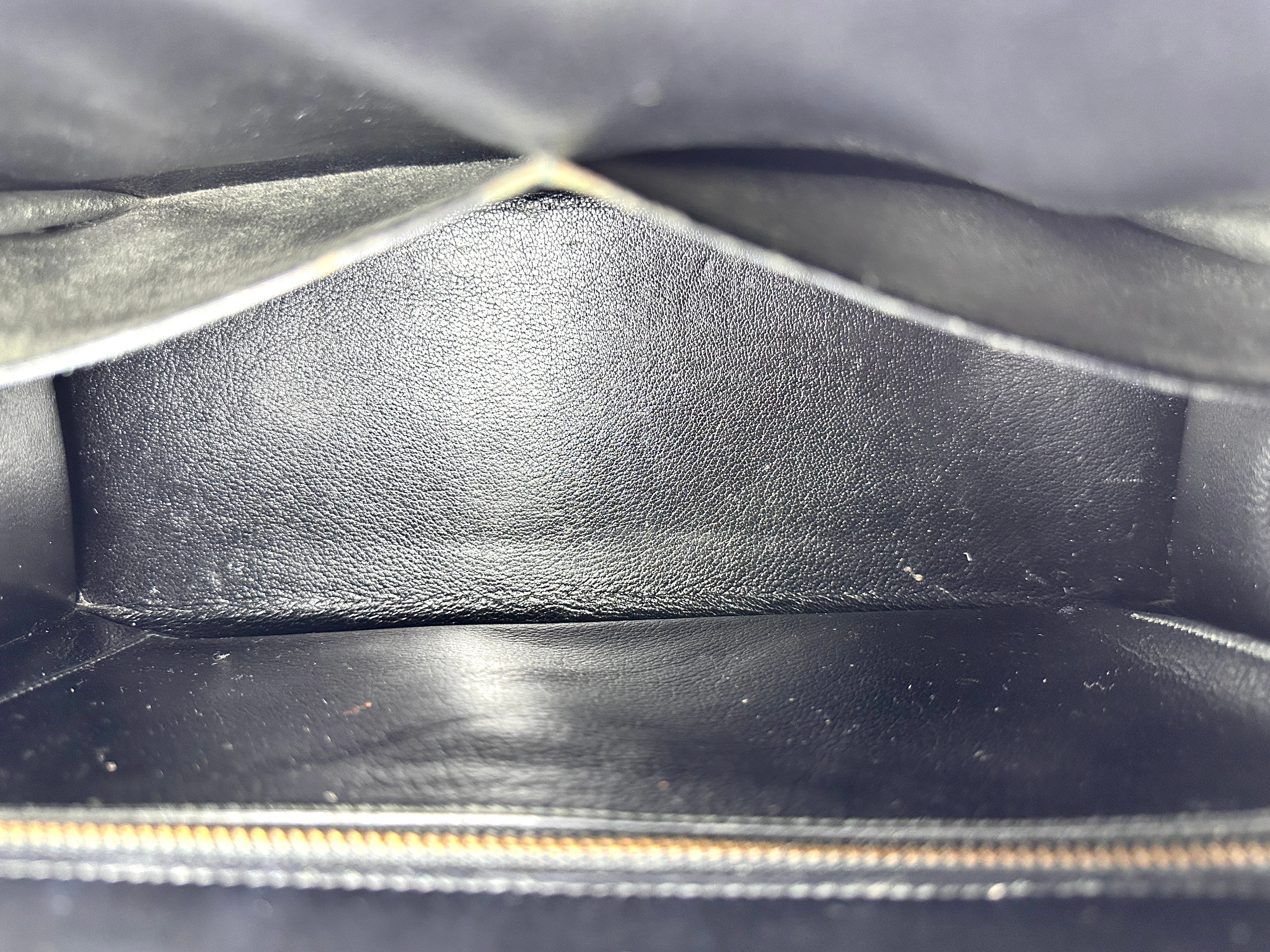 Hermes Kelly32 Black Leather Handle Bag With Gold Hardware HR189