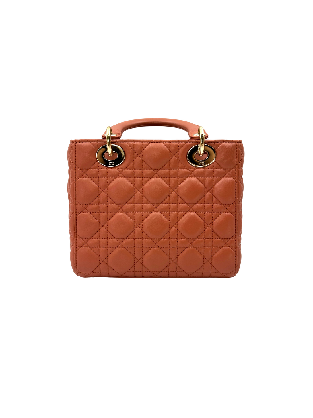 Christian Dior Lady Dior Pink Cannage Leather Handle Bag DR938