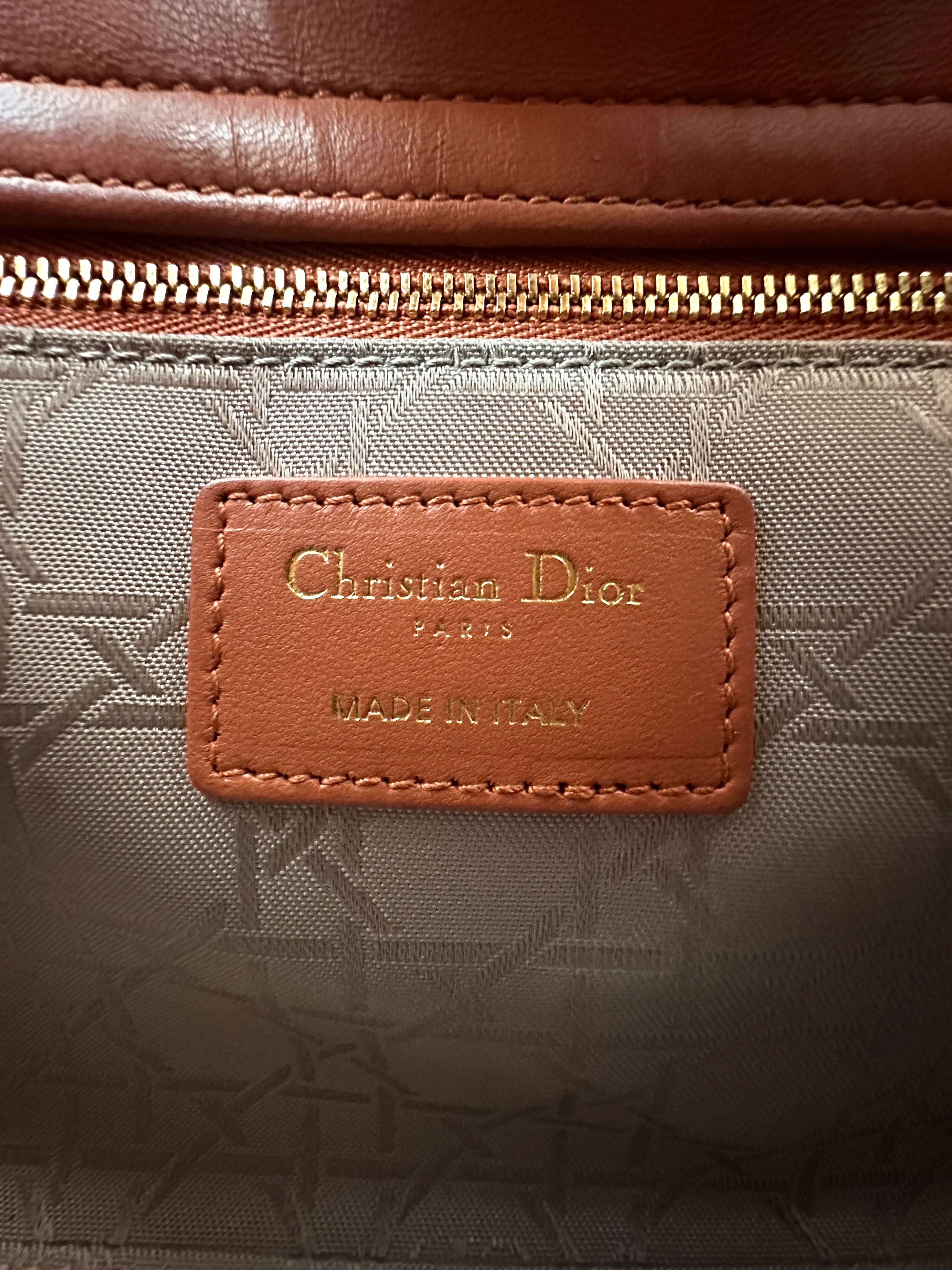 Christian Dior Lady Dior Pink Cannage Leather Handle Bag DR938