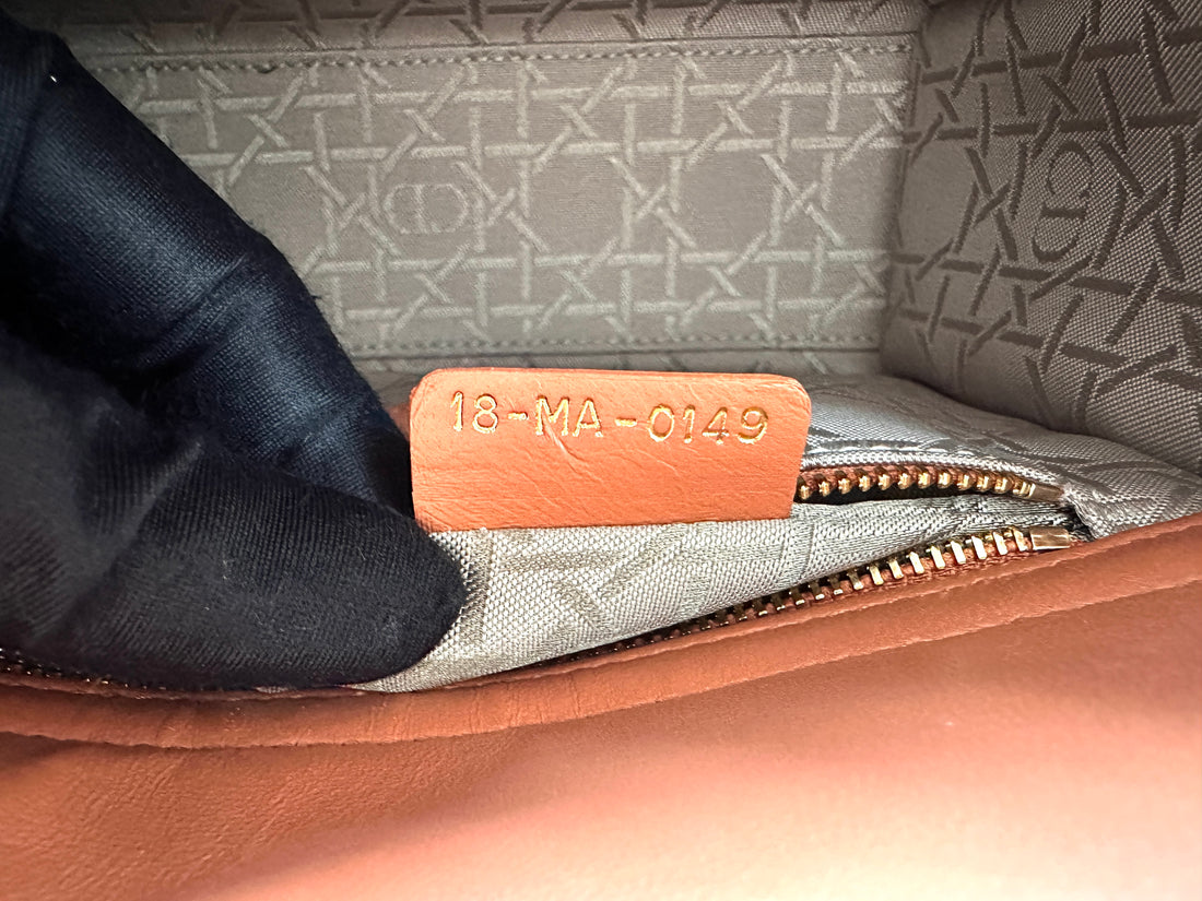 Christian Dior Lady Dior Pink Cannage Leather Handle Bag DR938