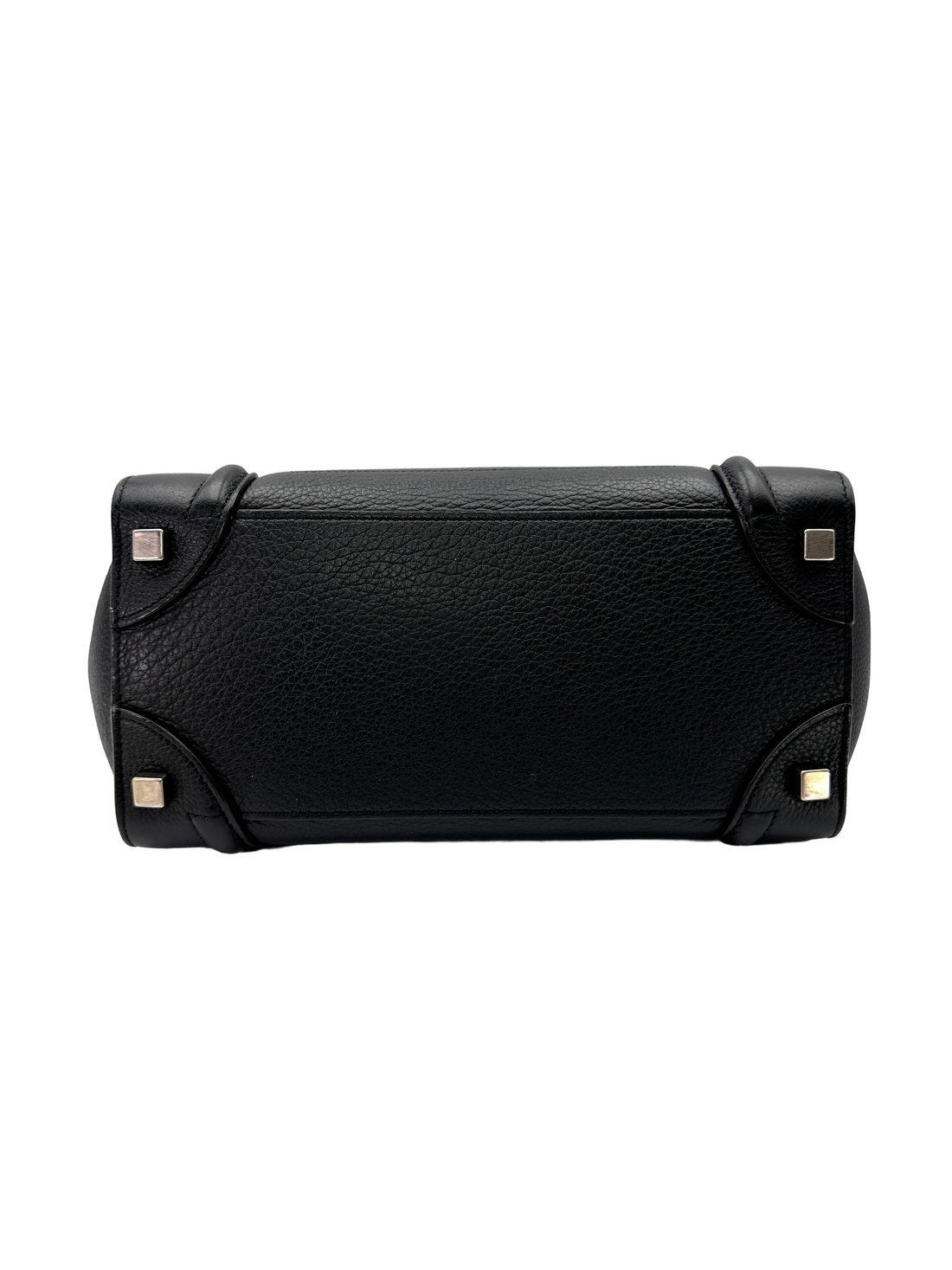 Celine Luggage Black Leather Large Size Handle Bag CE197