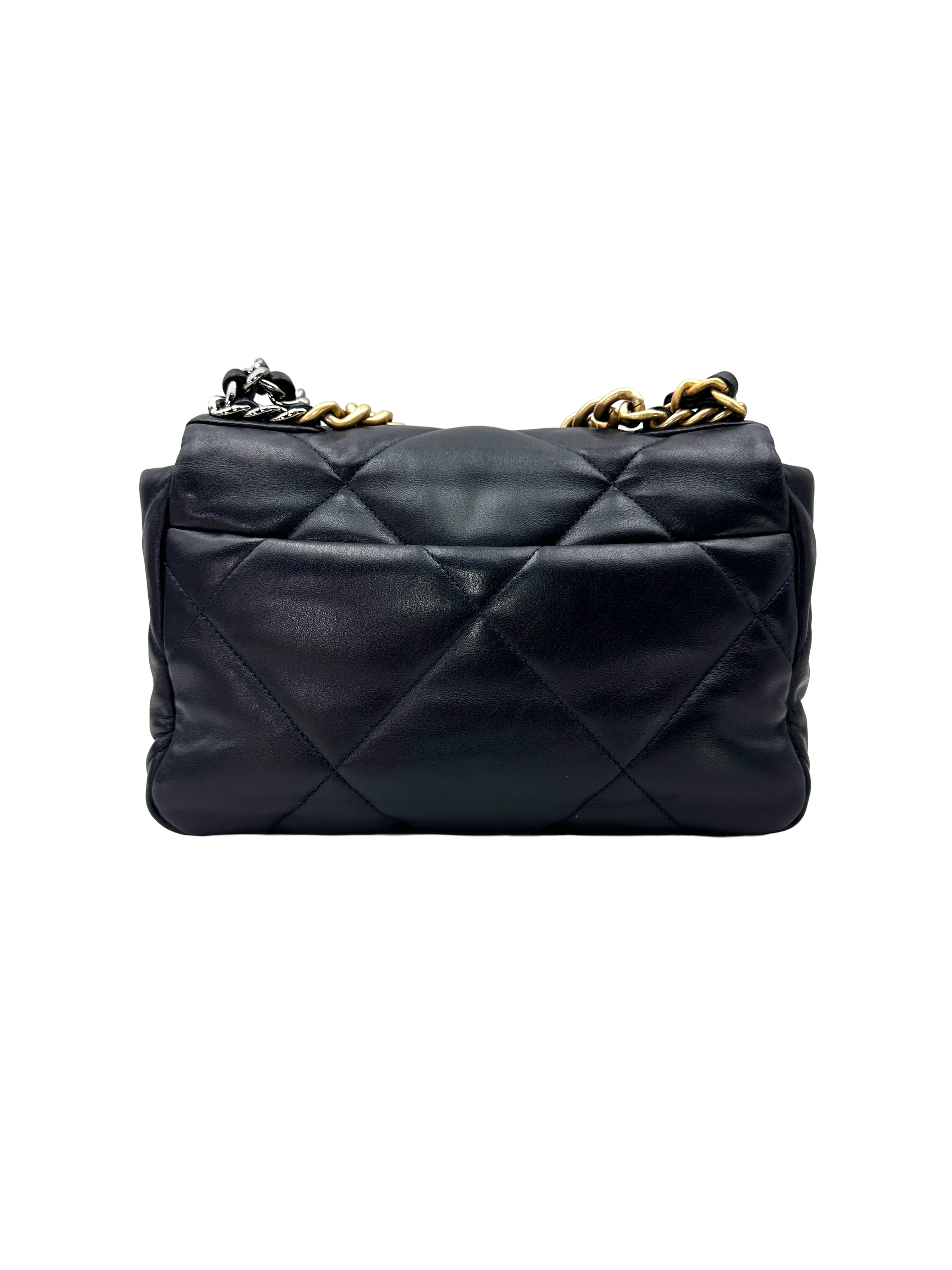 Chanel 19Bag Navy Quilted Leather Small Size Shoulder Bag(31***69) CC2586