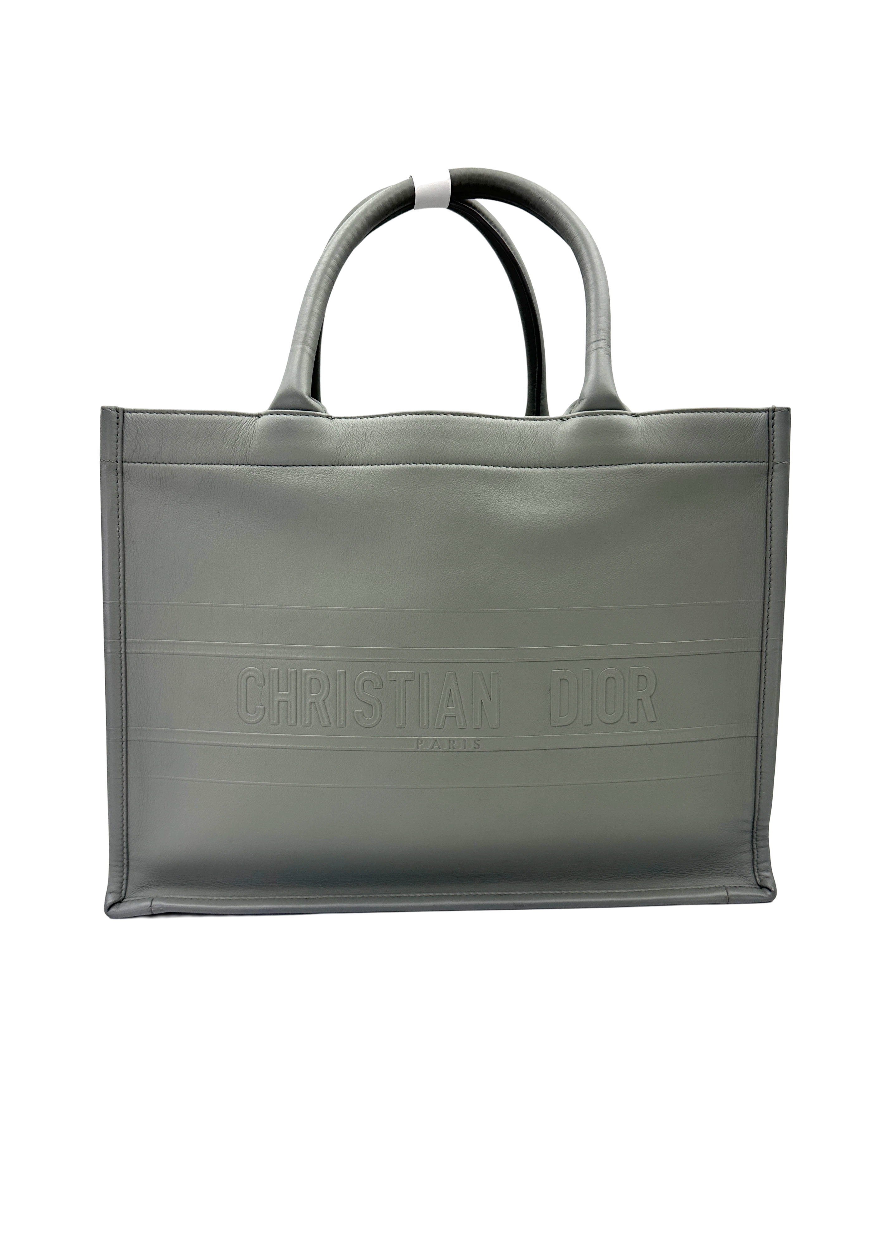 Christian Dior Grey Leather Book Tote Bag DR940