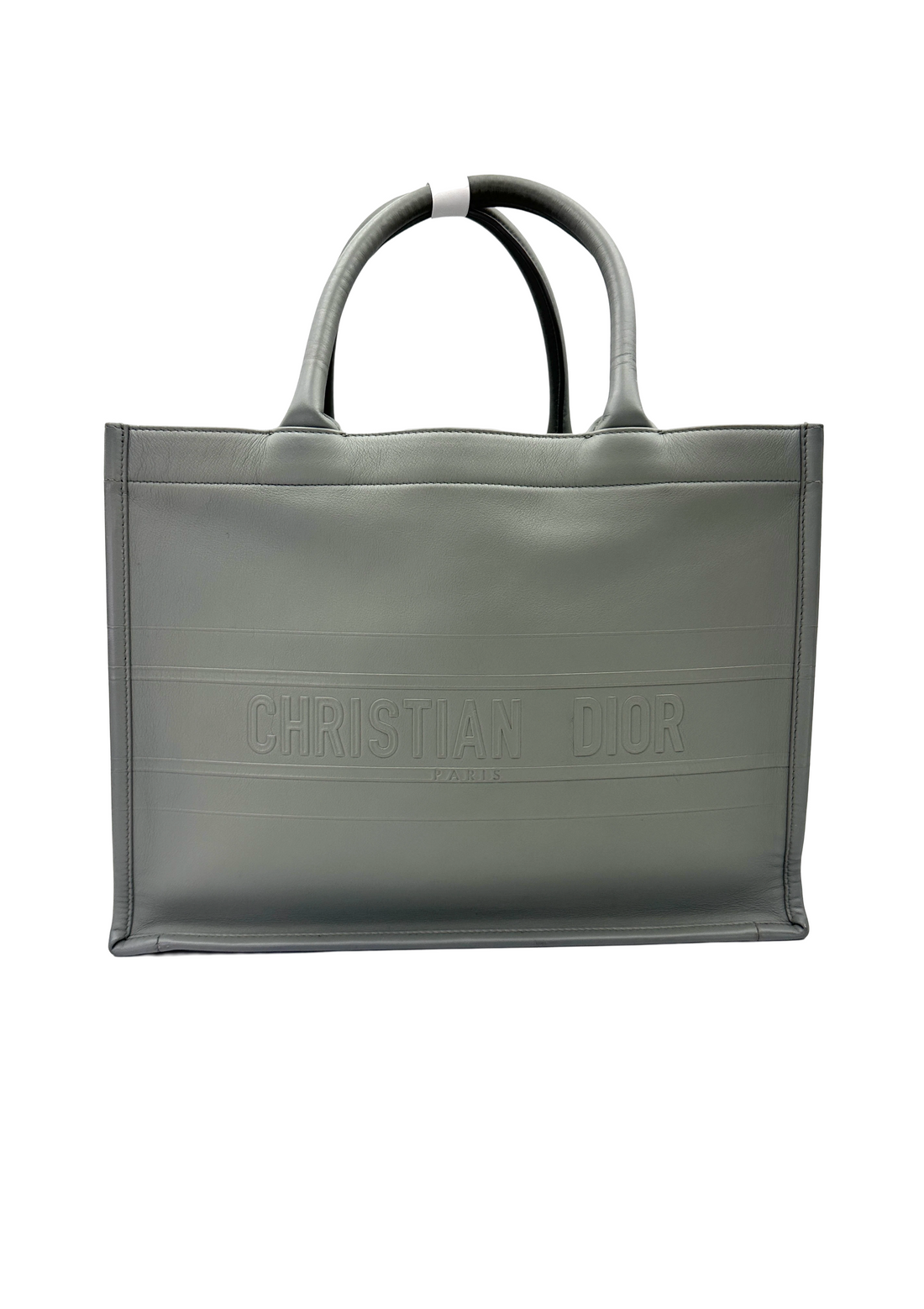 Christian Dior Grey Leather Book Tote Bag DR940