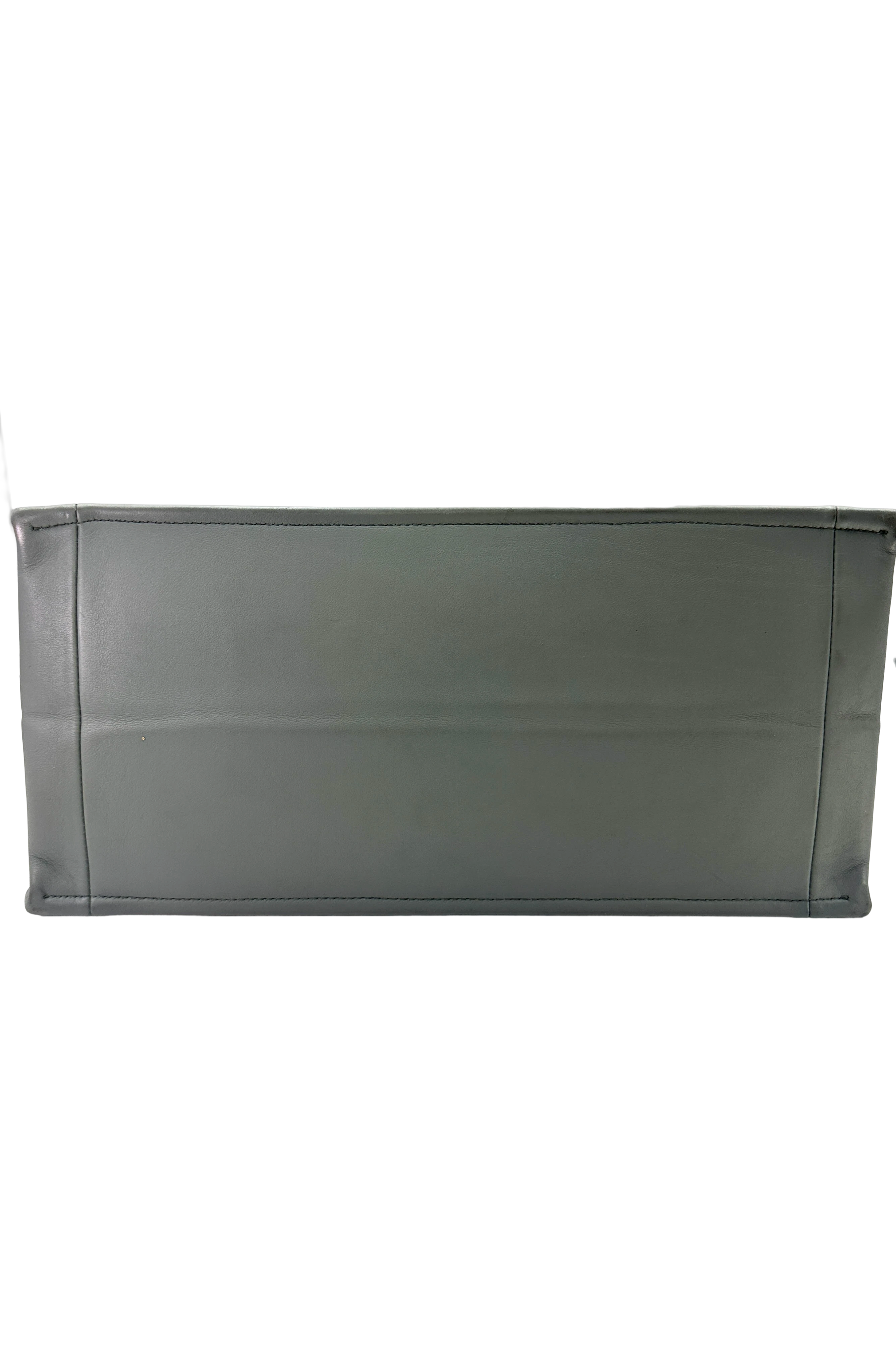 Christian Dior Grey Leather Book Tote Bag DR940