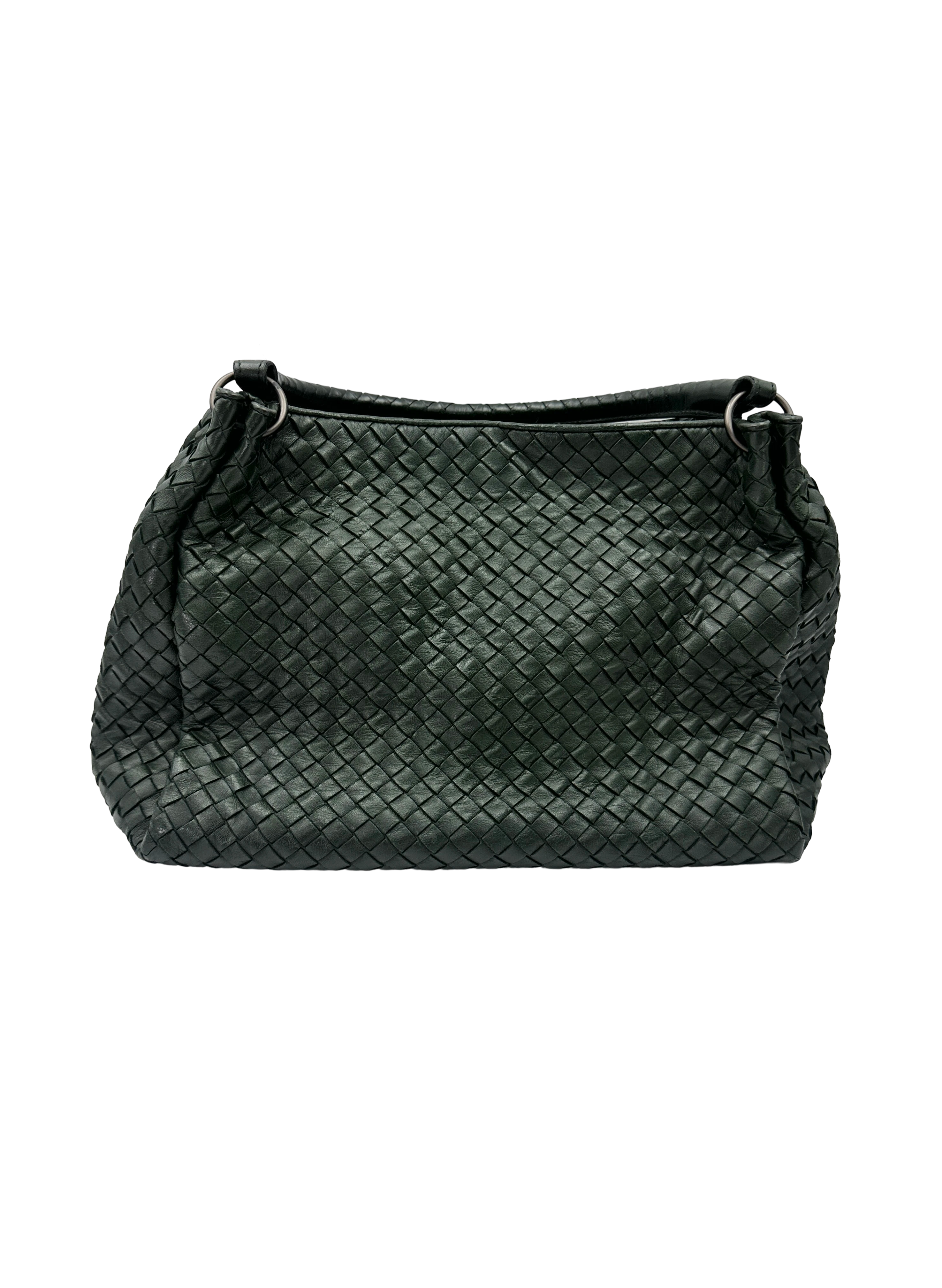 Bottega Veneta Green Intrecciato Parachute Bag BV147
