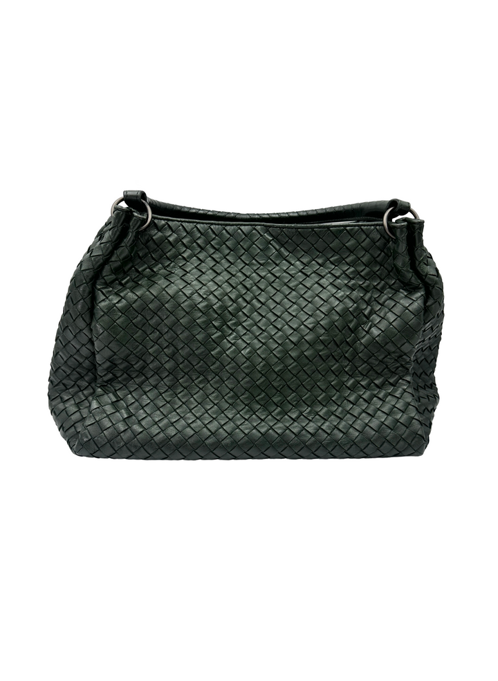 Bottega Veneta Green Intrecciato Parachute Bag BV147