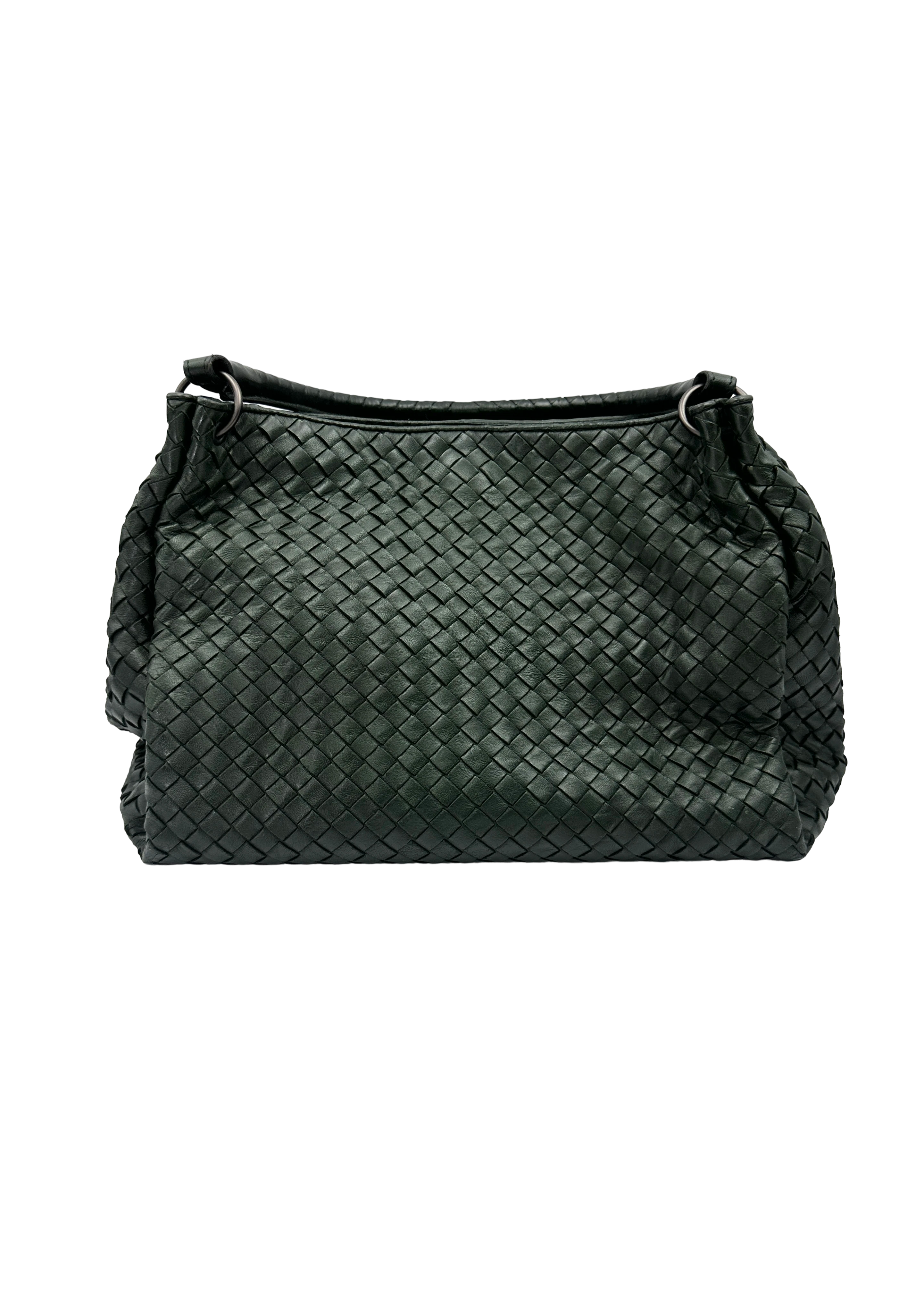Bottega Veneta Green Intrecciato Parachute Bag BV147