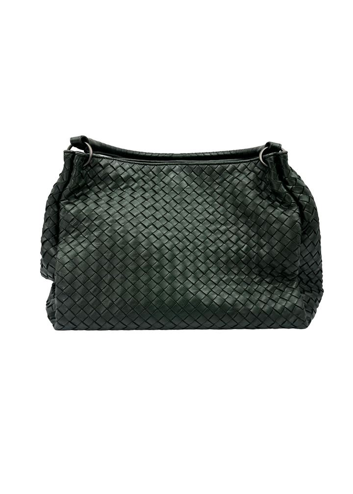 Bottega Veneta Green Intrecciato Parachute Bag BV147