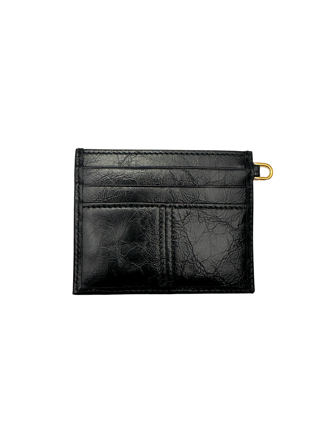 Prada Silver Triangle Logo Saffiano Cardholder PDA06