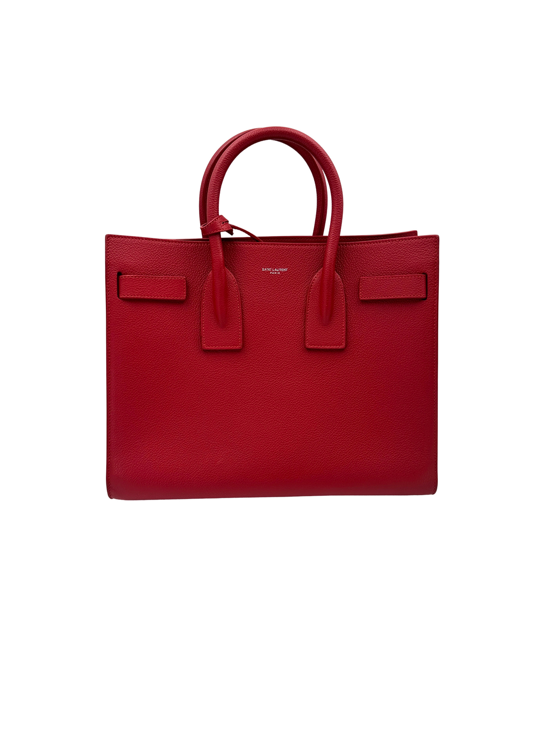 Saint Laurent Sac de Jour Red Leather Medium Size Handle Bag SL307