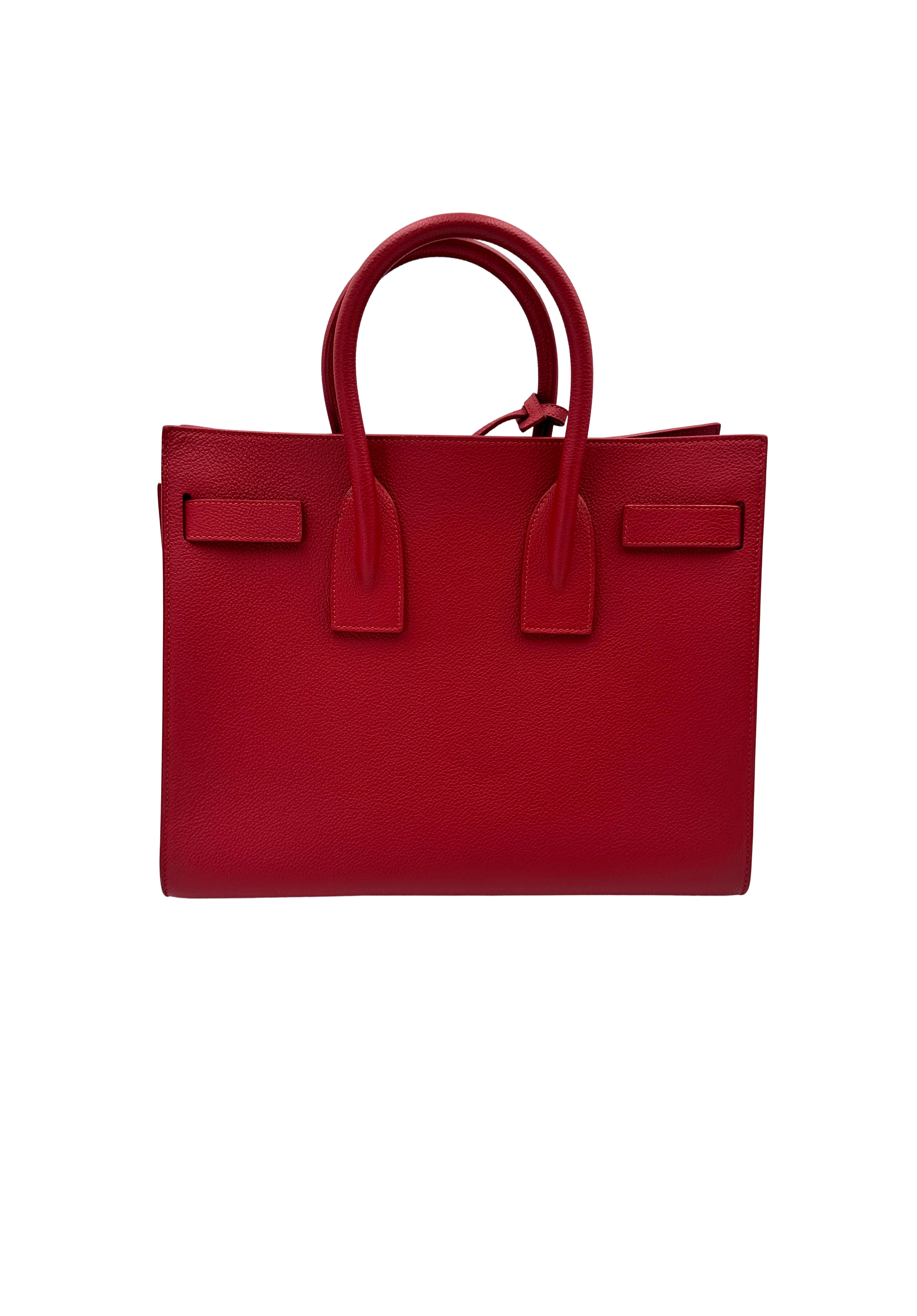 Saint Laurent Sac de Jour Red Leather Medium Size Handle Bag SL307