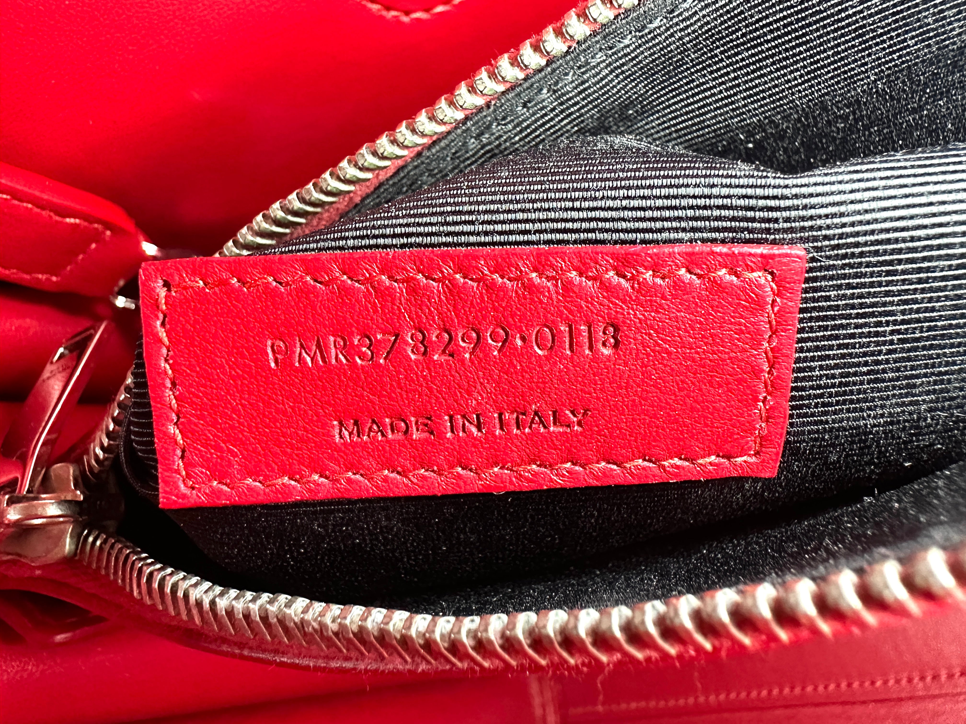 Saint Laurent Sac de Jour Red Leather Medium Size Handle Bag SL307