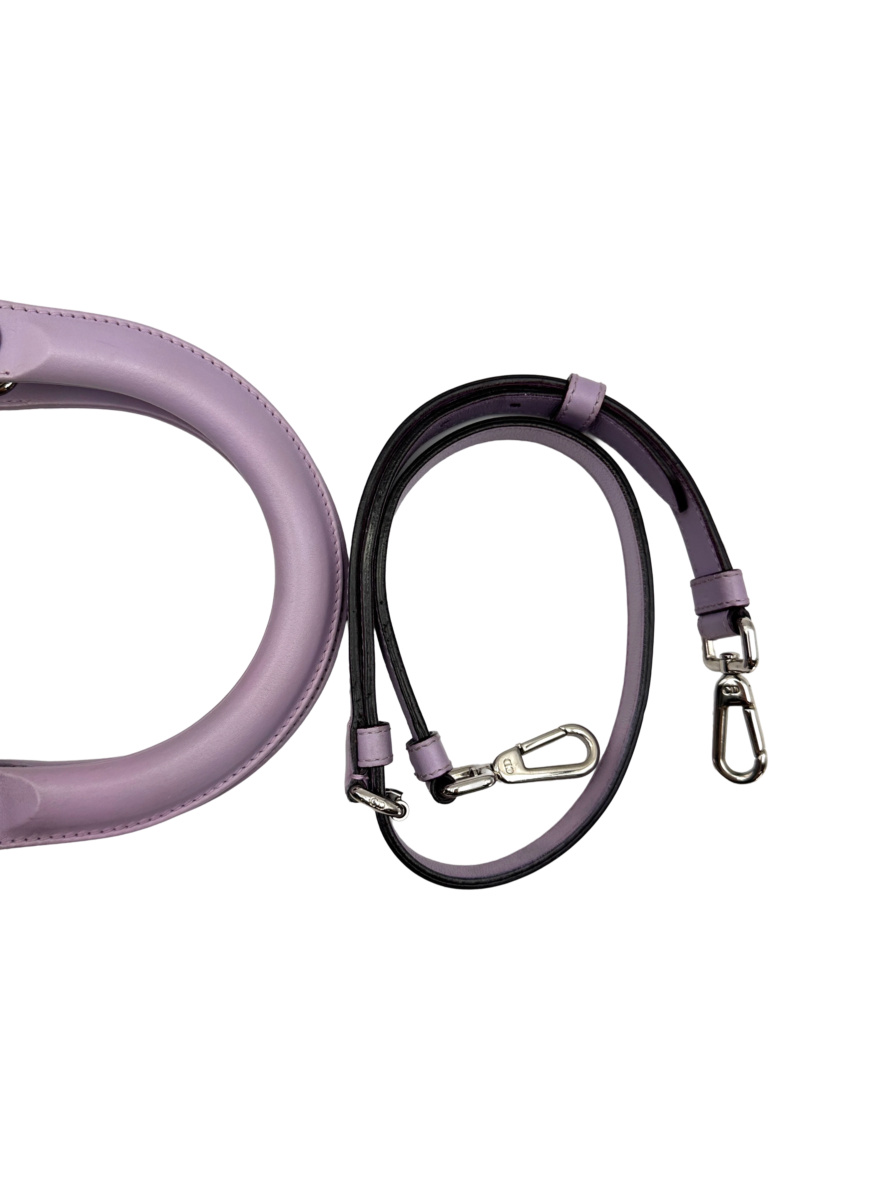 Christian Dior Diorissimo Purple Leather Handle Bag DR944
