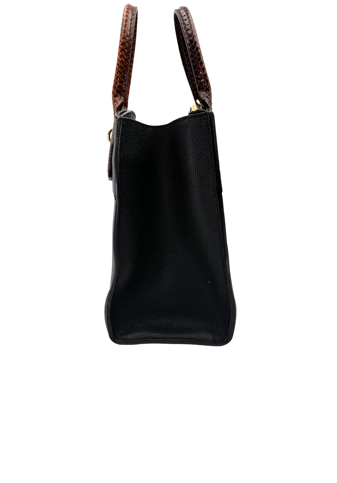 Louis Vuitton City Steamer Black Taurillon Leather Python Handle Bag LV3379