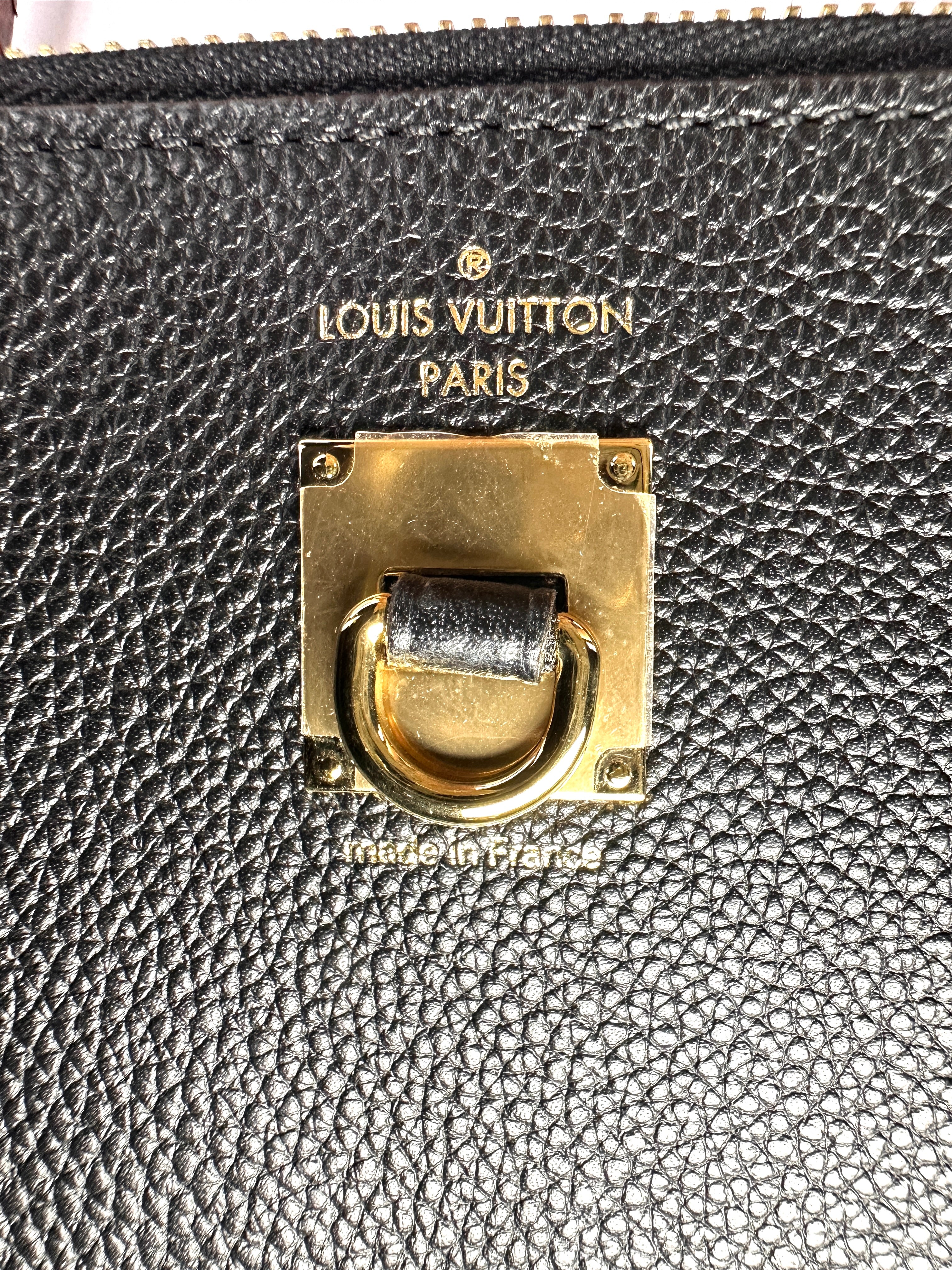 Louis Vuitton City Steamer Black Taurillon Leather Python Handle Bag LV3379