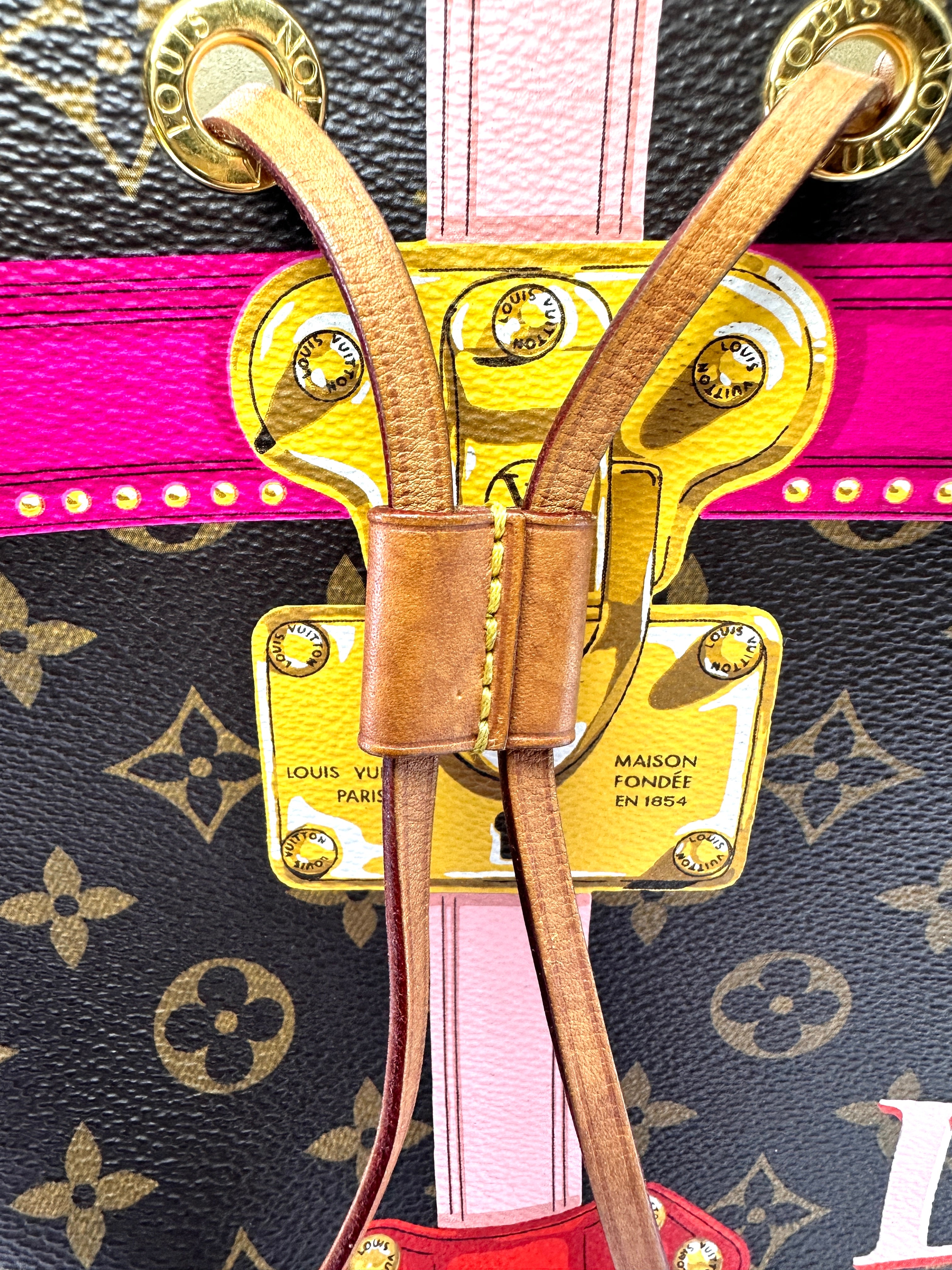 Louis Vuitton Neonoe MM Monogram Summer Trunks Bucket Bag LV3366