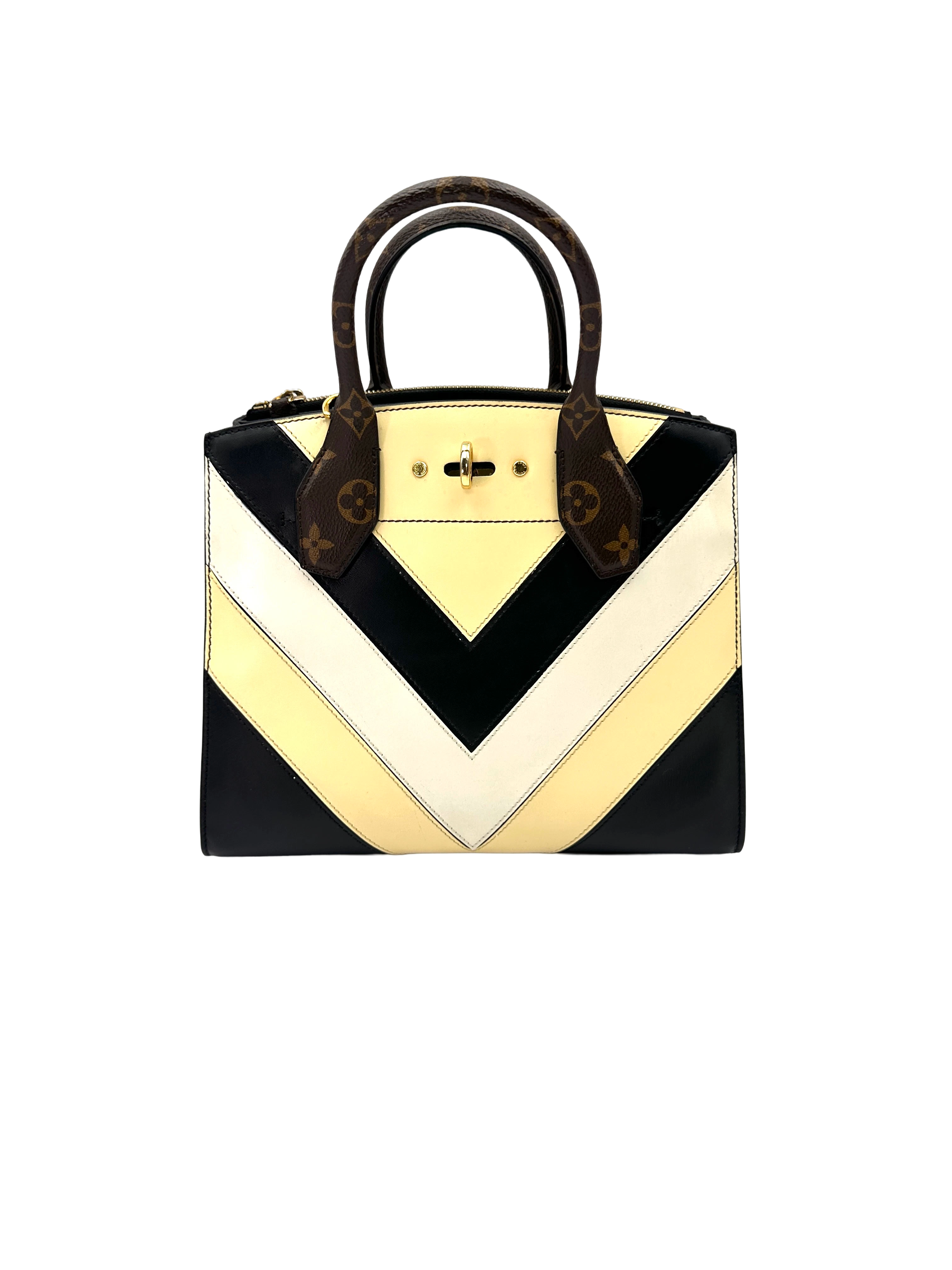 Louis Vuitton City Steamer Tricolor Chevron Leather Handle Bag LV3360