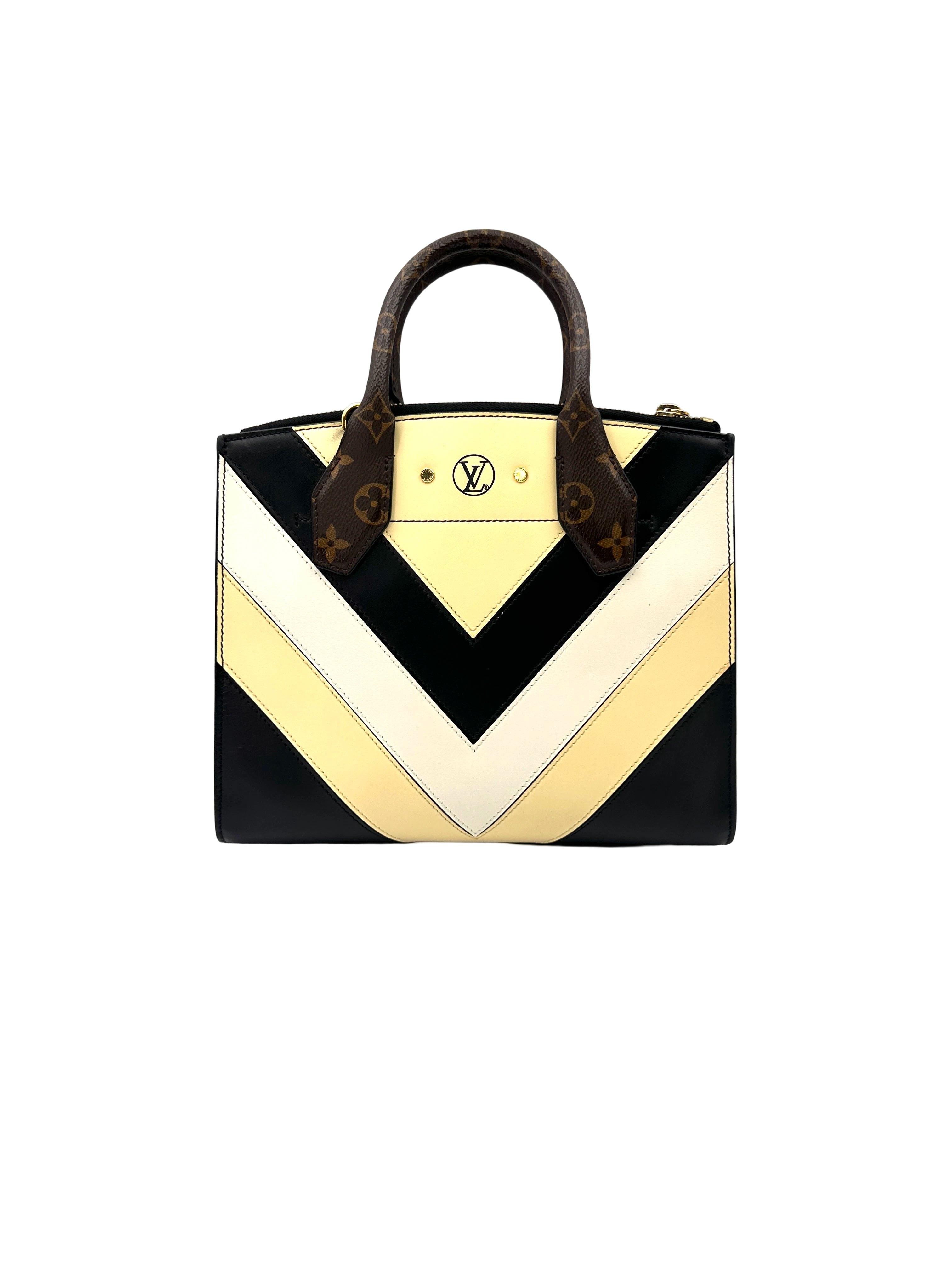 Louis Vuitton City Steamer Tricolor Chevron Leather Handle Bag LV3360