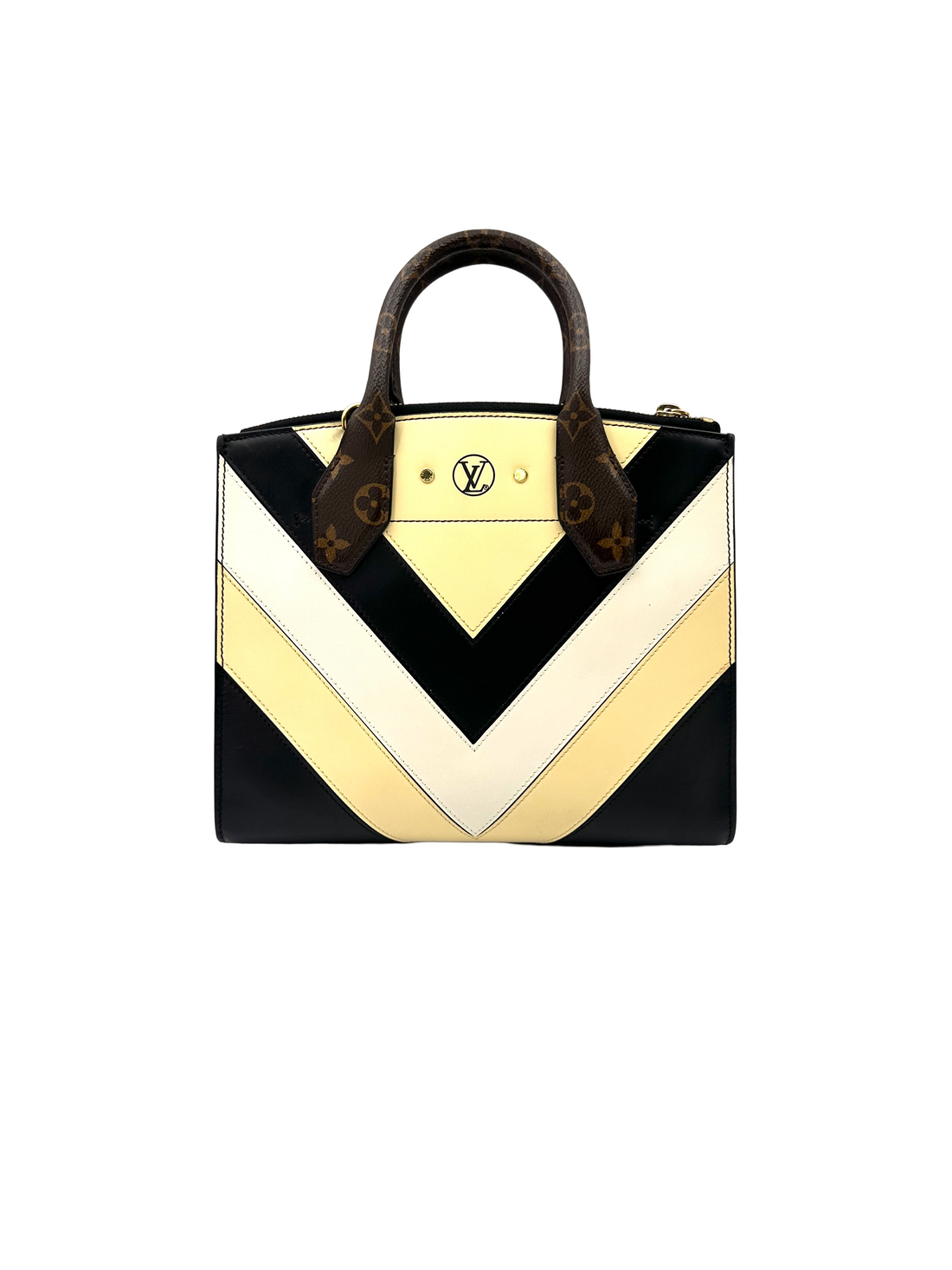 Louis Vuitton City Steamer Tricolor Chevron Leather Handle Bag LV3360