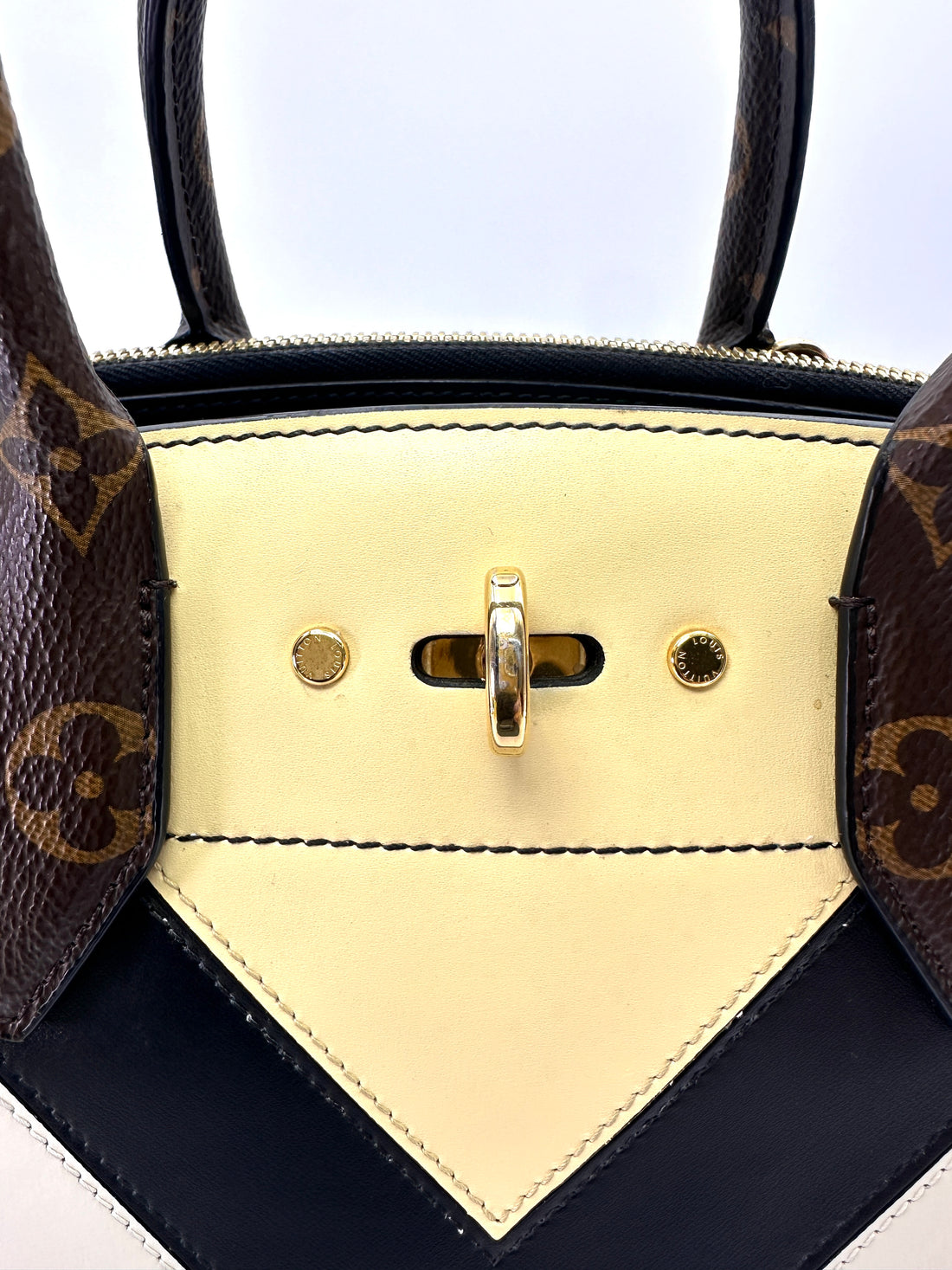 Louis Vuitton City Steamer Tricolor Chevron Leather Handle Bag LV3360