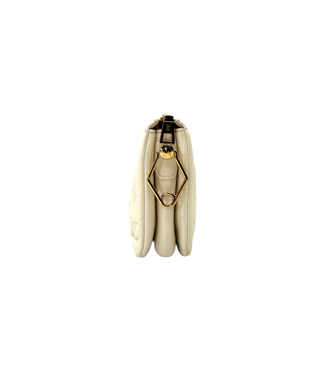 Louis Vuitton Coussin BB Milky Way White Monogram Embossed Puffy Leather Shoulder Bag LV3364