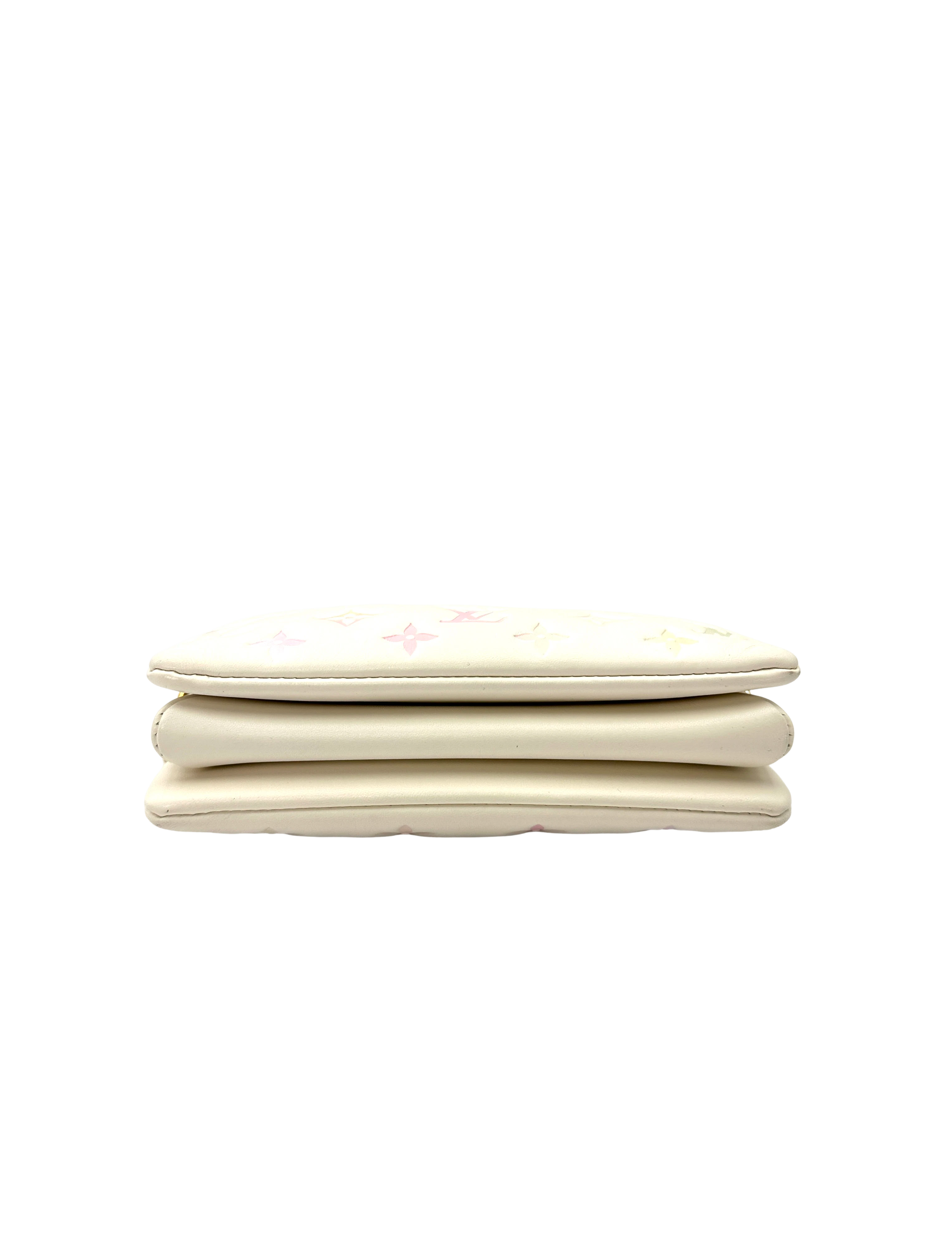 Louis Vuitton Coussin BB Milky Way White Monogram Embossed Puffy Leather Shoulder Bag LV3364
