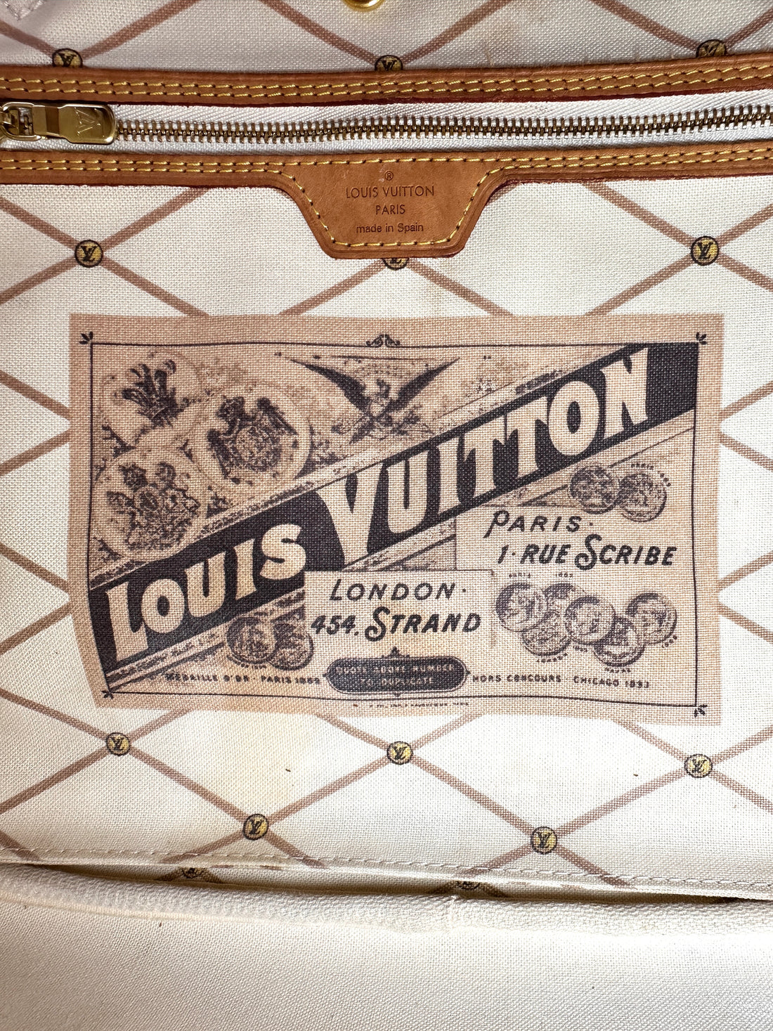 Louis Vuitton Neverfull MM Monogram Summer Trunks Handle Bag LV3365
