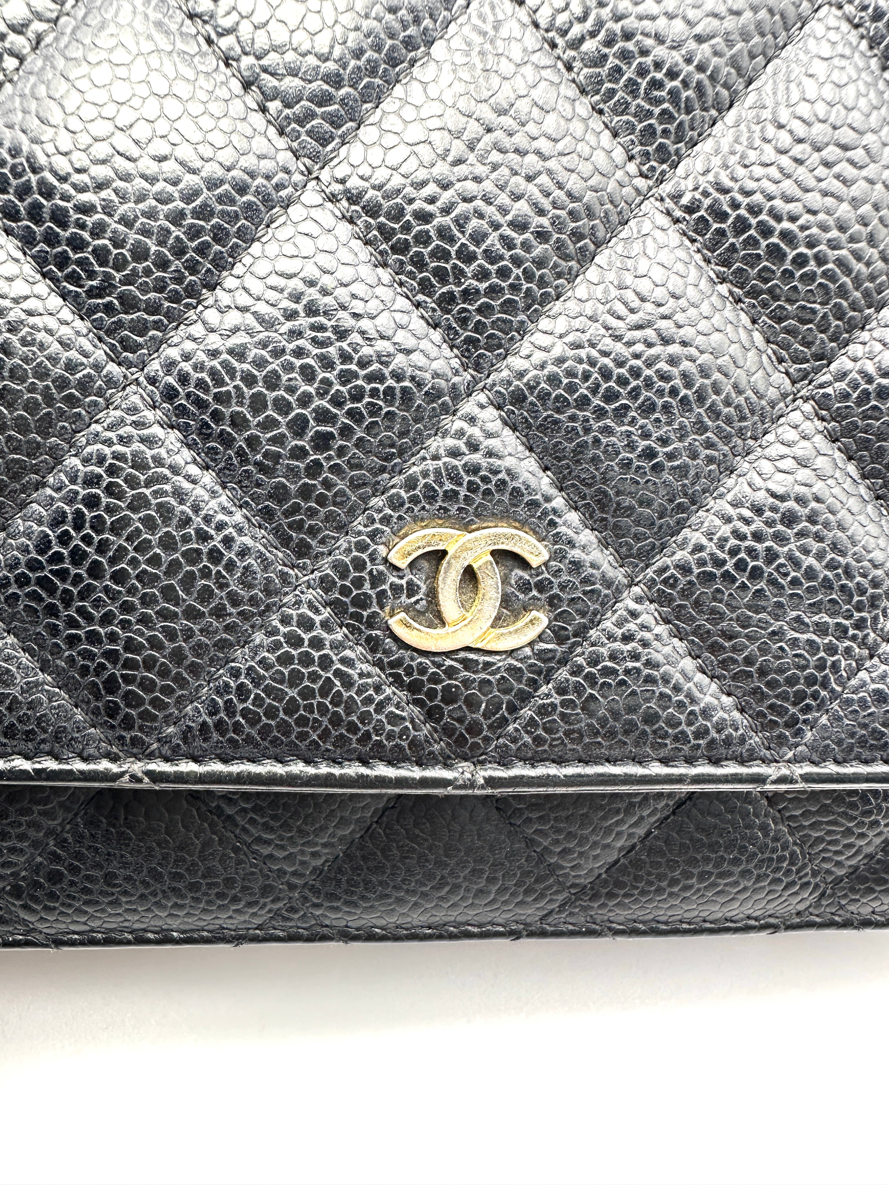 Chanel Black Quilted Leather Wallet On Chain(29***12) CC2590