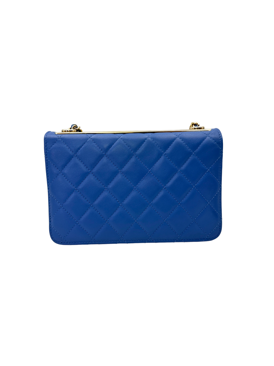 Chanel Trendy CC Blue Quilted Leather Wallet On Chain(27***35) CC2591